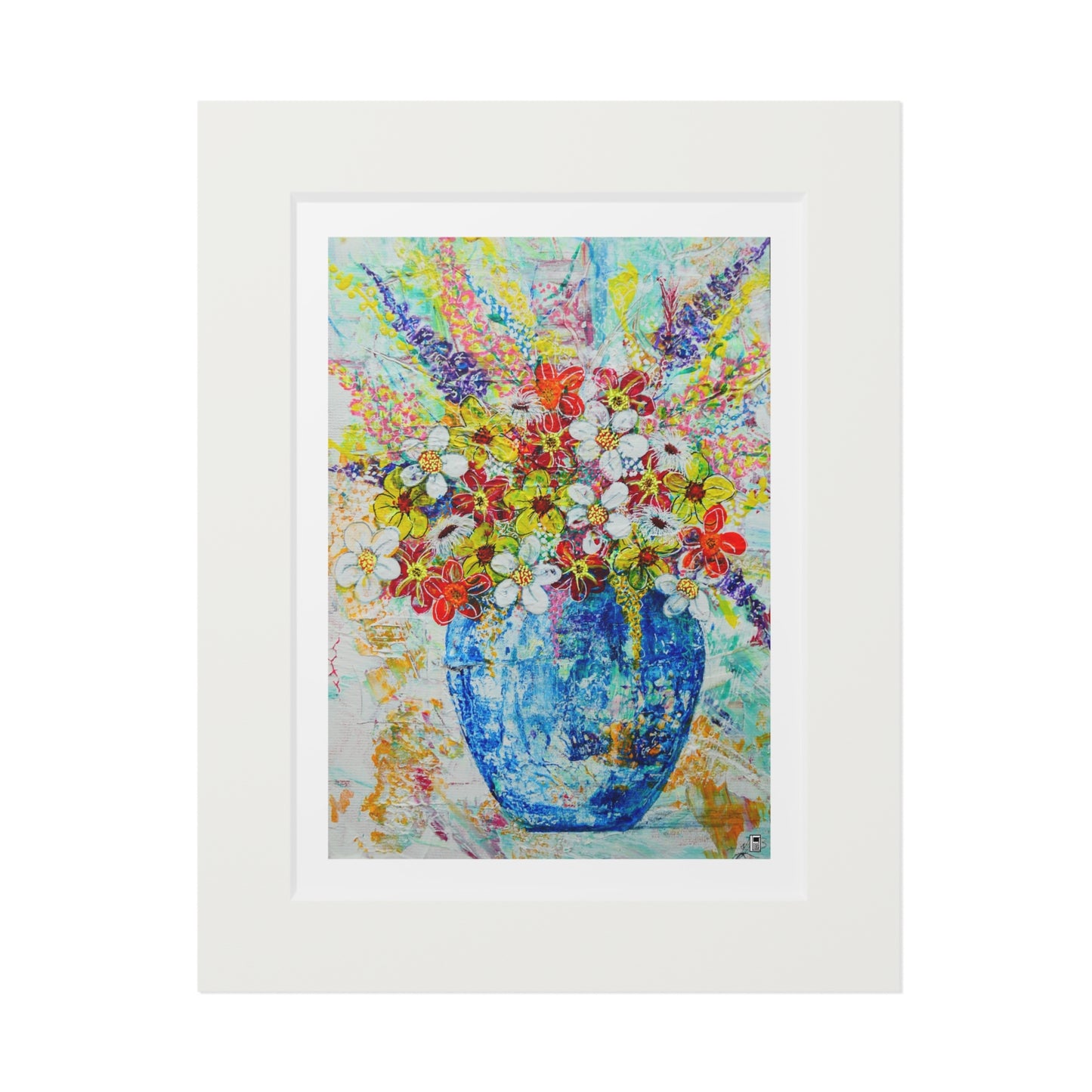 Fine Art Print (Cardboard Frame) - No. 247 - Blue vase