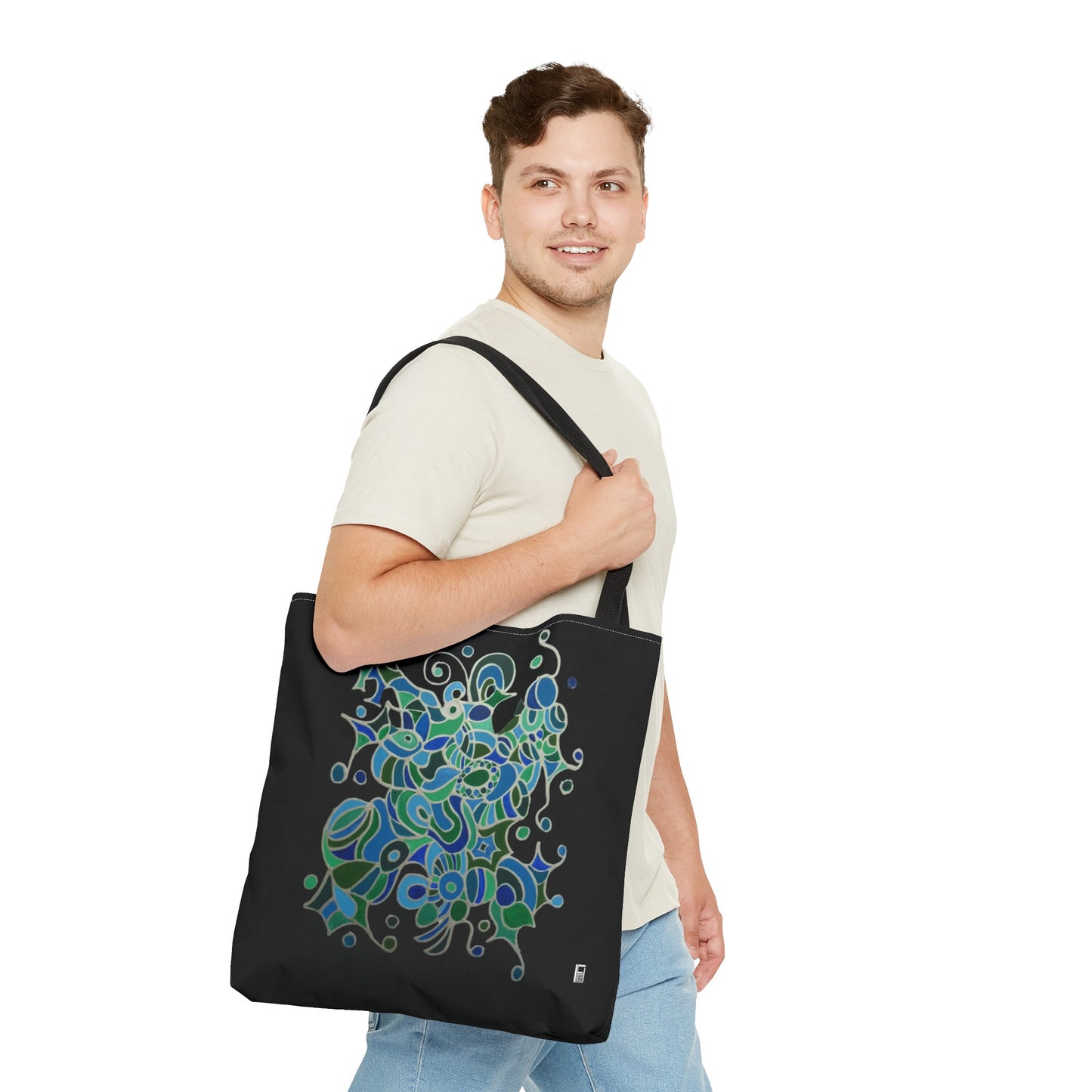 Tote Bag - No.146 - A 'Bird of Paradise' on Black