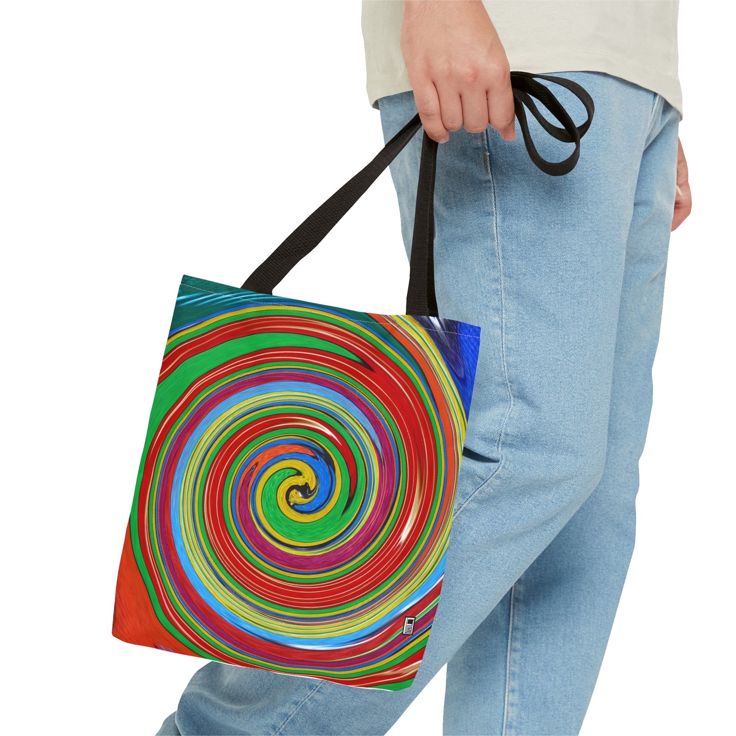 Tote Bag - No.303 - 'Swirl Blue & Orange'