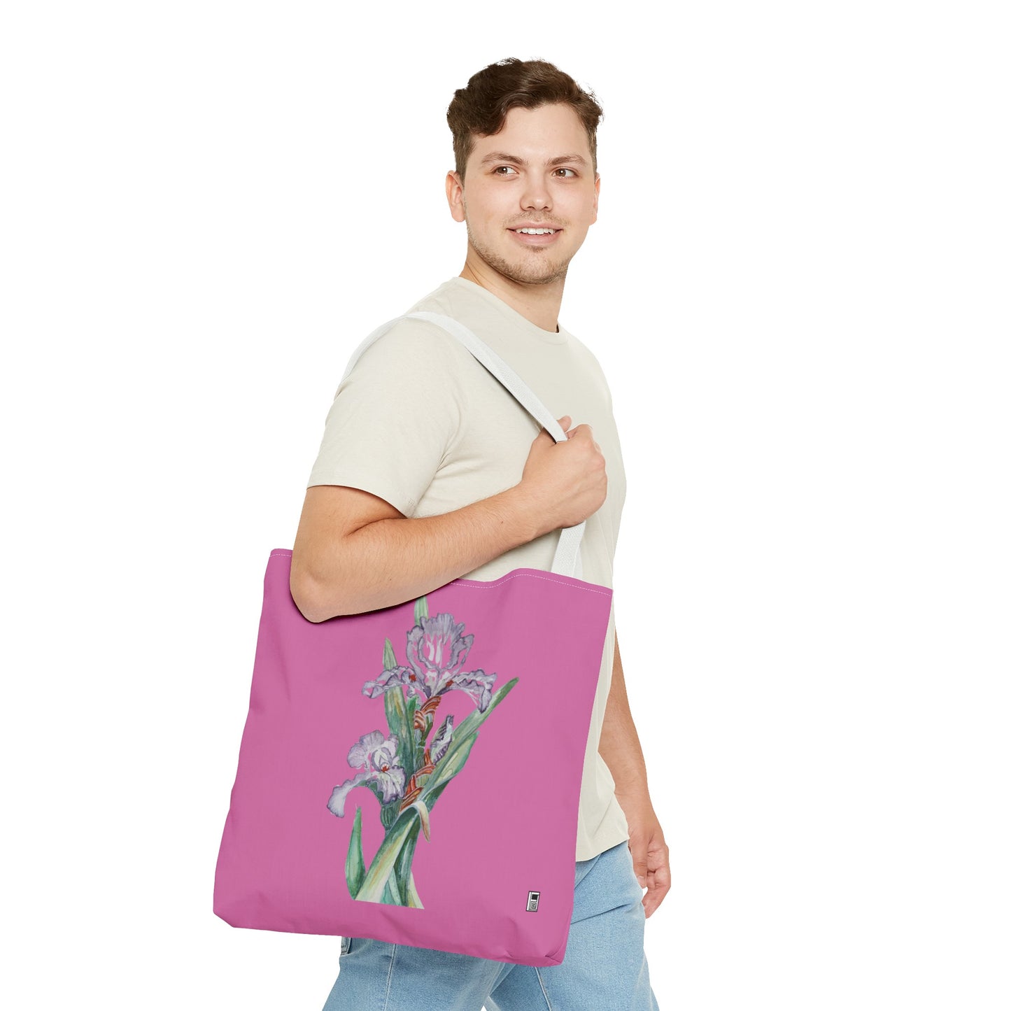 Tote Bag - No. 272 - Purple Orchid on Pink