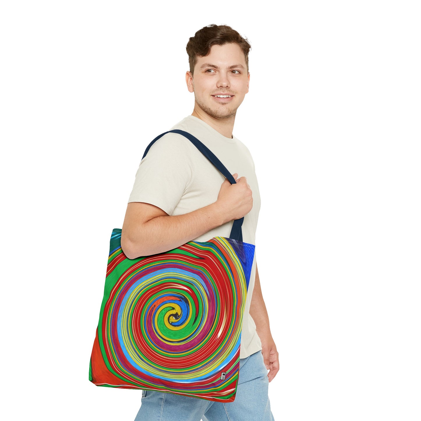 Tote Bag - No.303 - 'Swirl Blue & Orange'