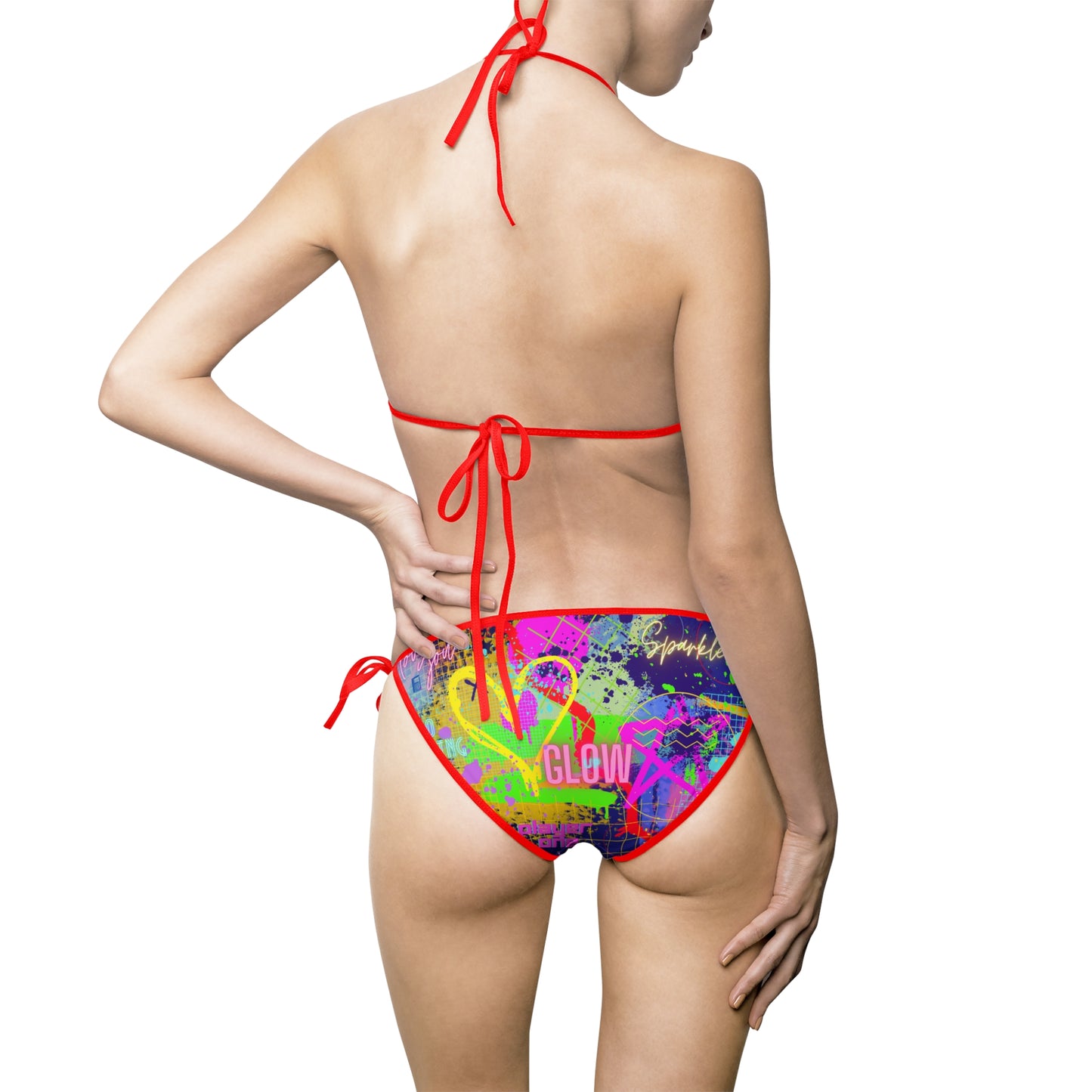 Women's Bikini Swimsuit - No. 232 - 'Glow' Graffiti