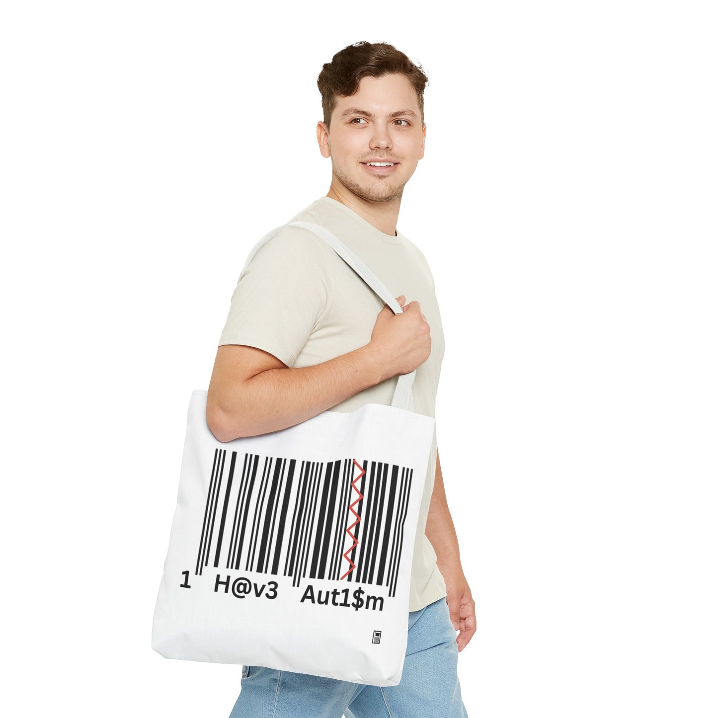 Tote Bag - No. 310 - Black & White 'I Have Autism'