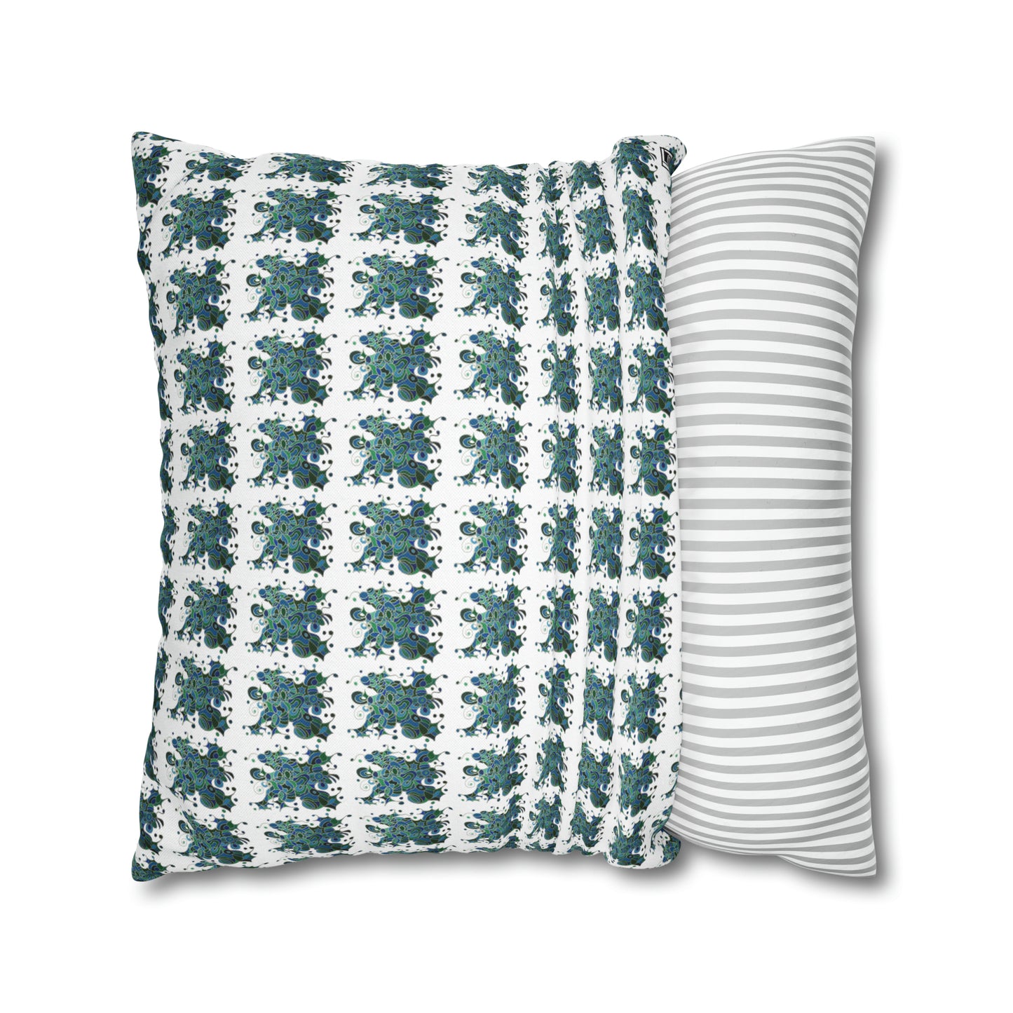 Cushion Pillow Case - No. 146 - 'Bird of Paradise' on White