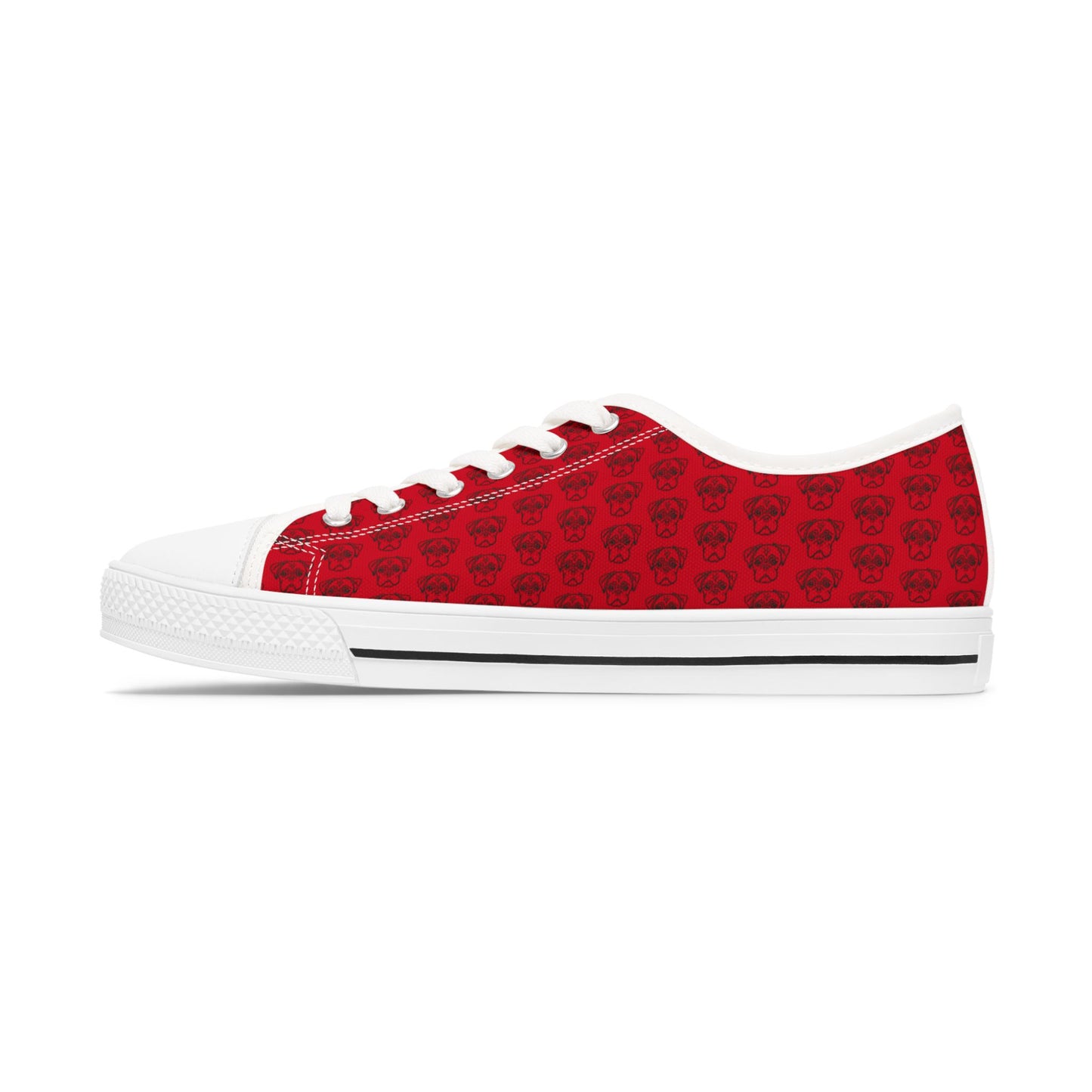 Women's Low Top Sneakers - No. PUG RD