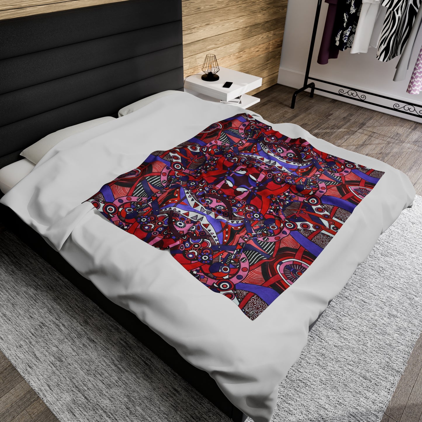 Velveteen Plush Blanket - No. 220 - 'Connections'