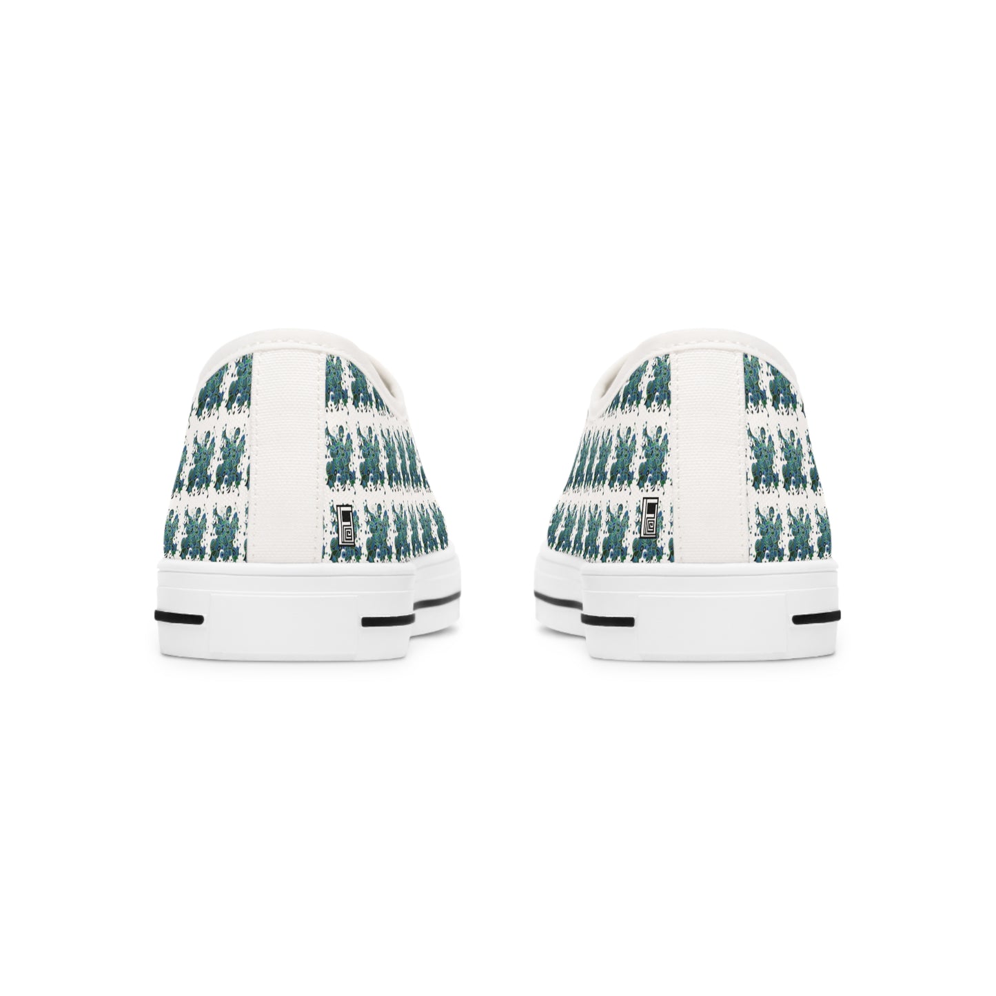 Women's Low Top Sneakers, Black Soles, No. 146 - Bird of Paradise - By Irish Artist Fiona de Lacy