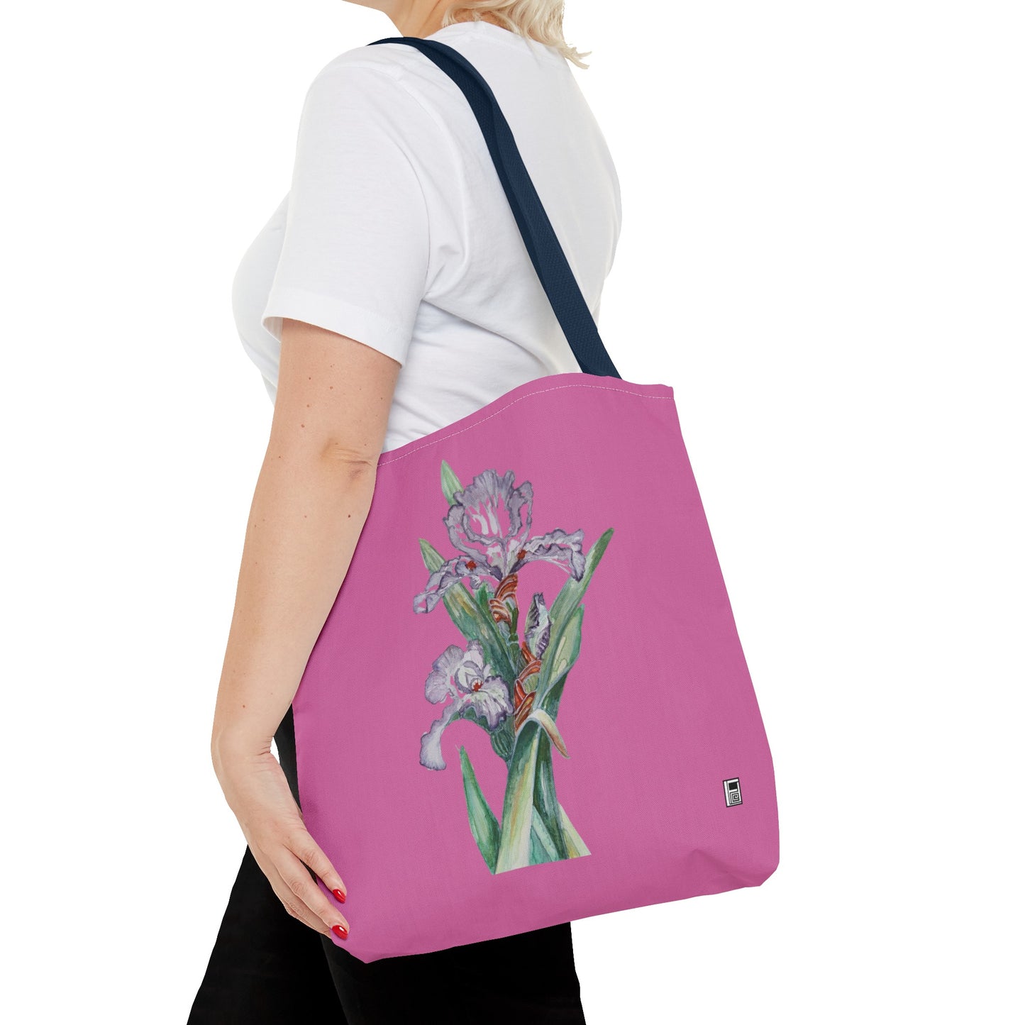 Tote Bag - No. 272 - Purple Orchid on Pink