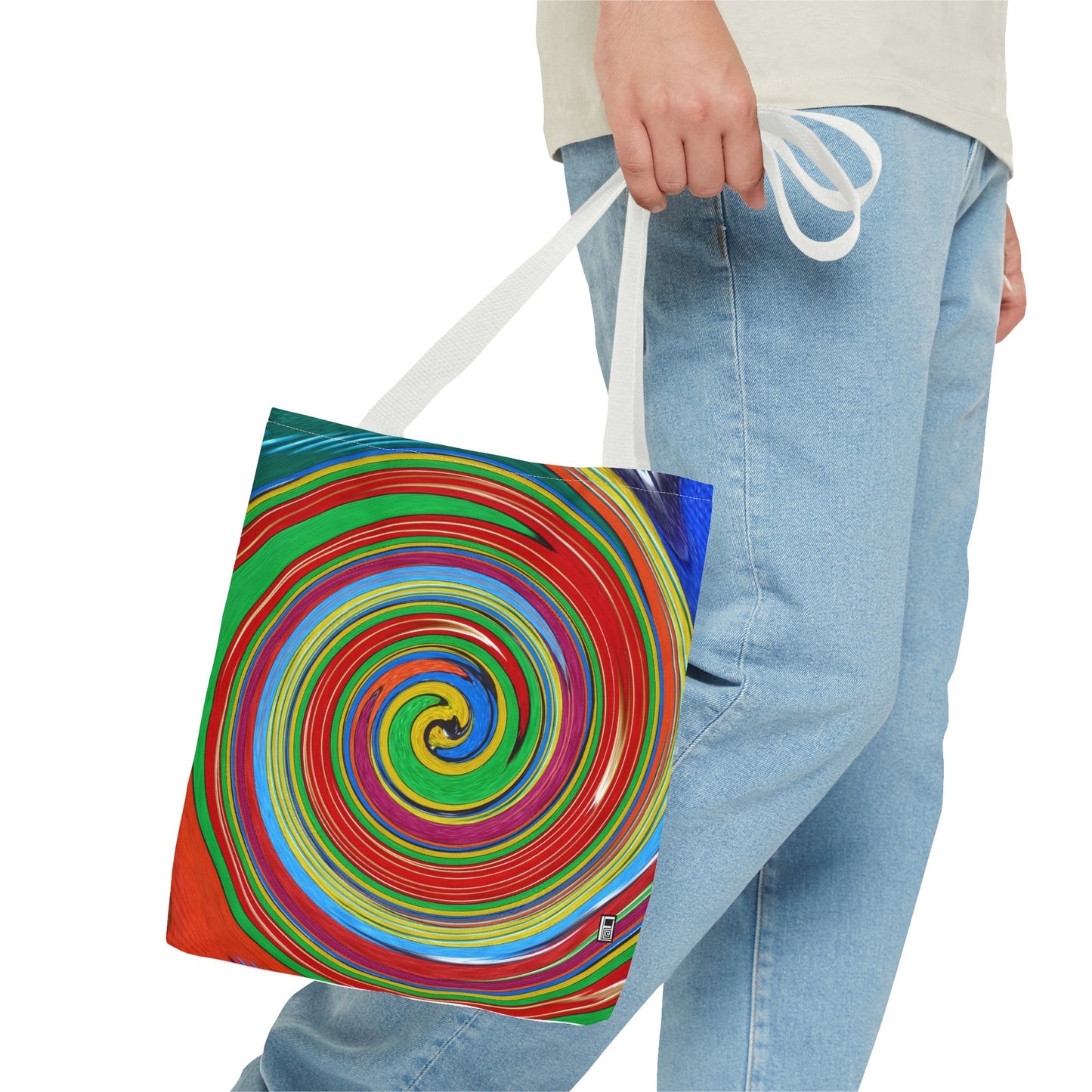 Tote Bag - No.303 - 'Swirl Blue & Orange'
