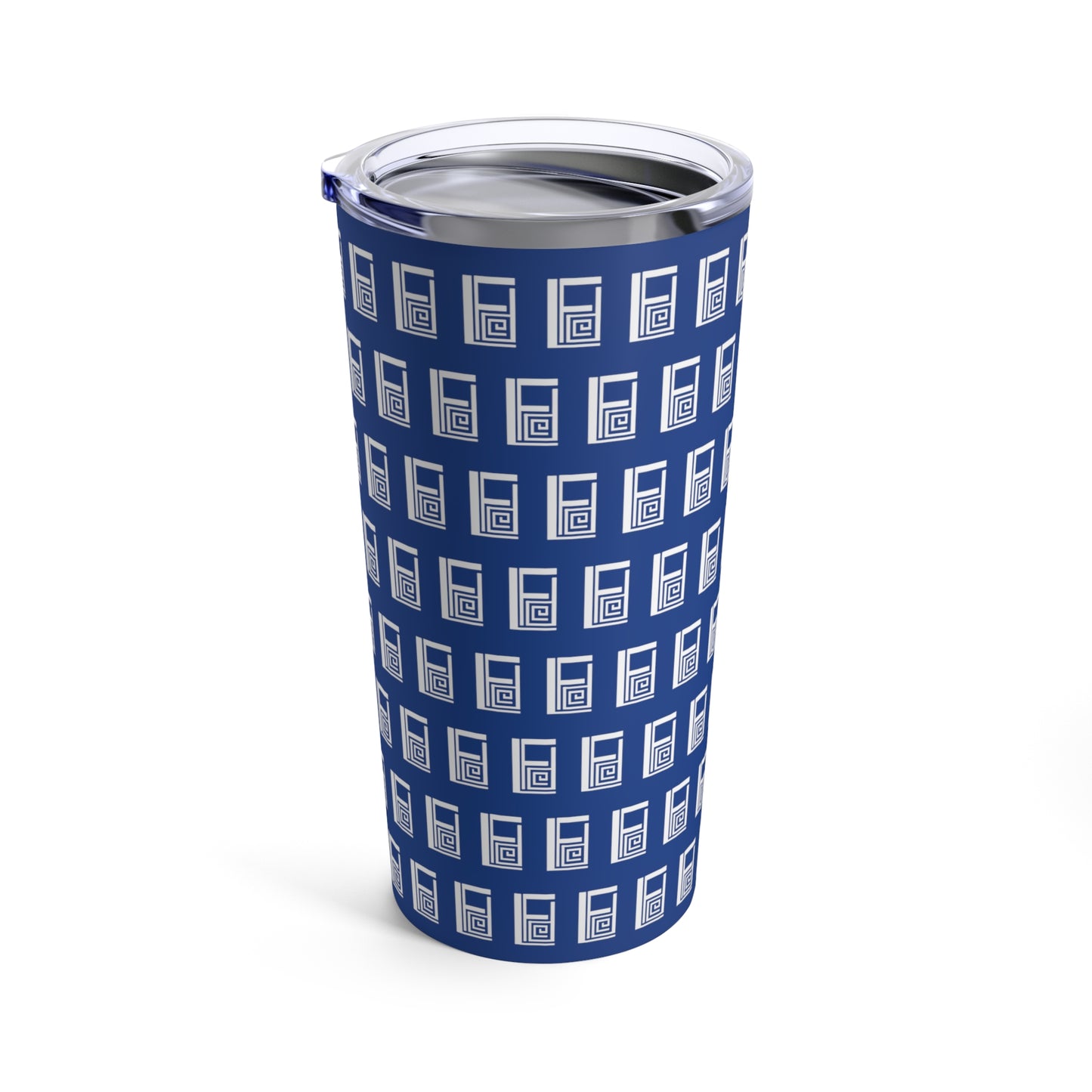 Tumbler 20oz - No. 000BE - White Logo on Blue - By Irish Artist Fiona de Lacy