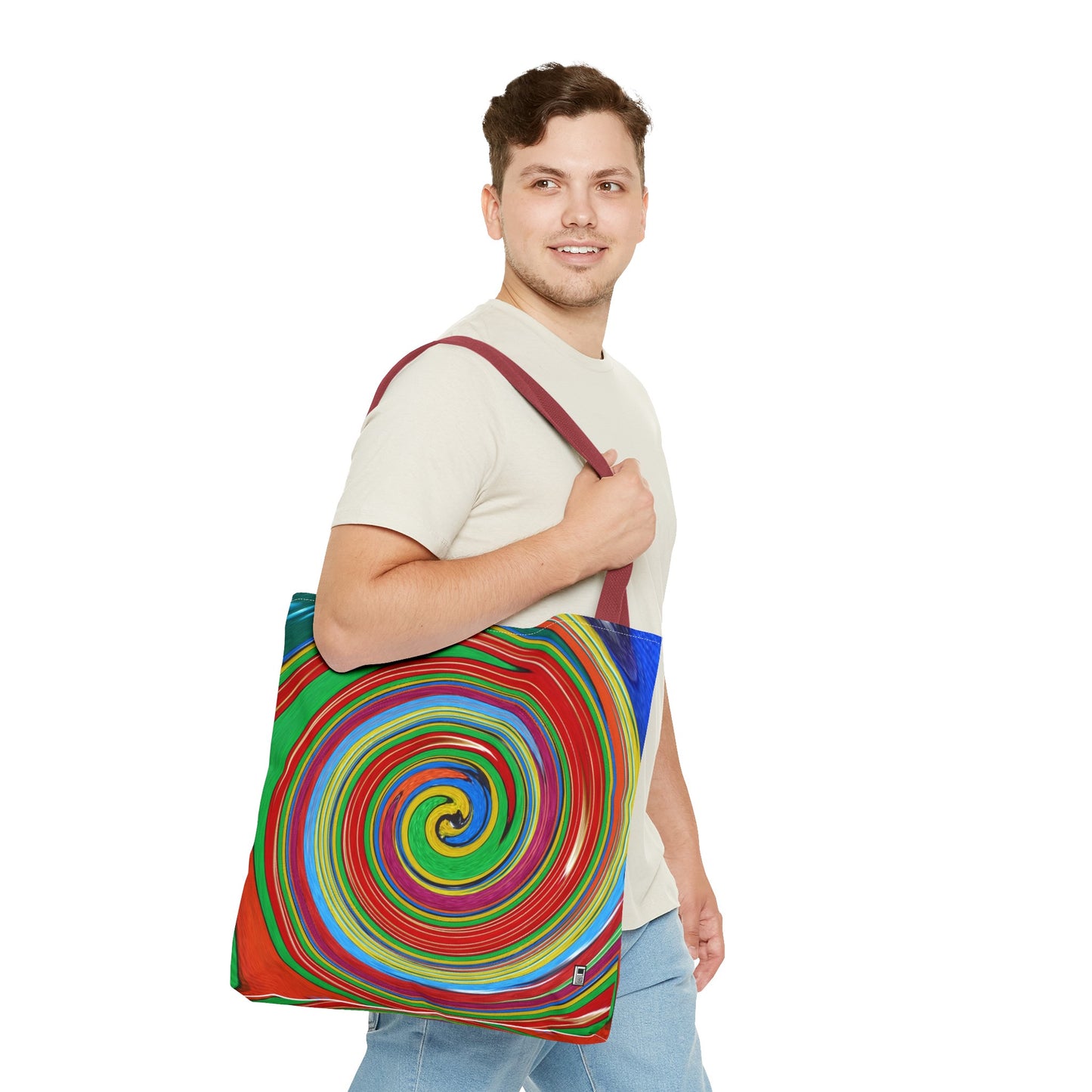 Tote Bag - No.303 - 'Swirl Blue & Orange'