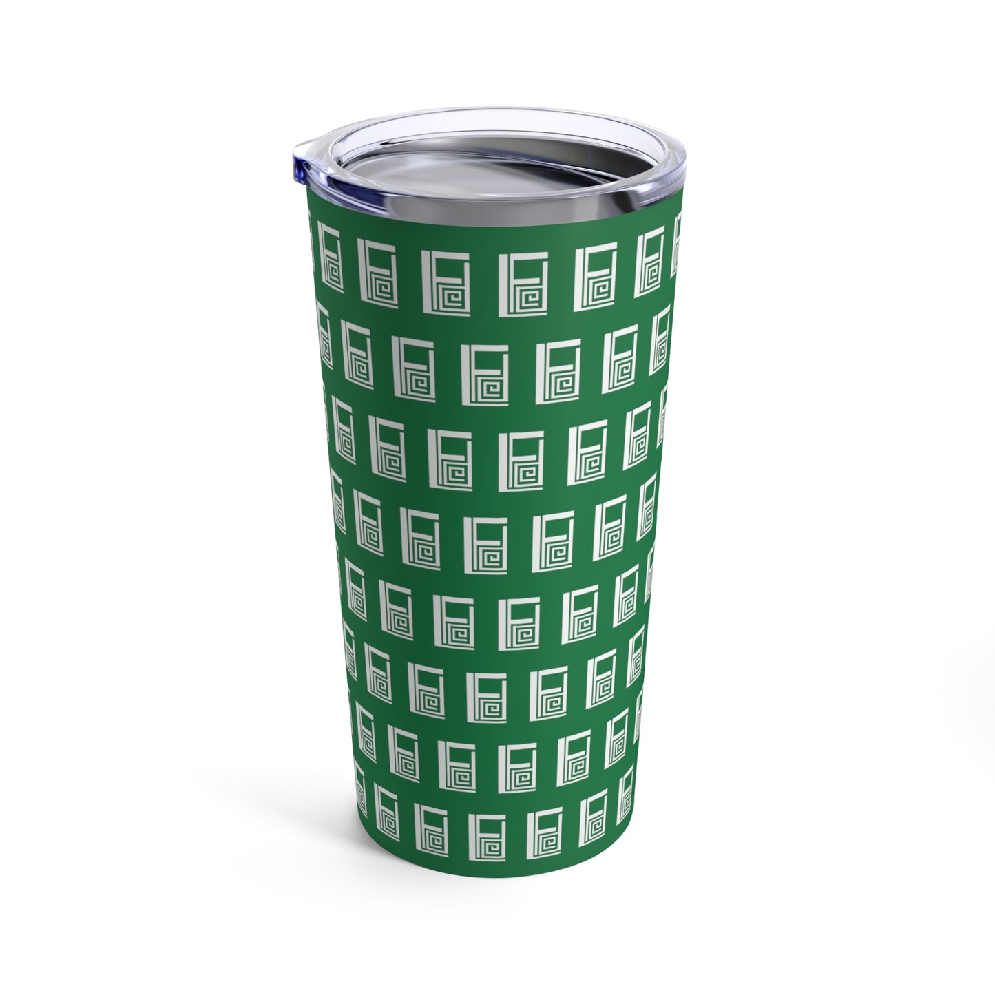 Tumbler 20oz - No. 000GN - White Logo on Green - By Irish Artist Fiona de Lacy