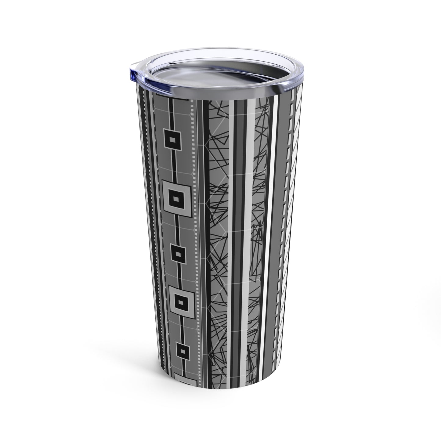 Tumbler 20oz - No. 298 Black, Grey, White - By Irish Artist Fiona de Lacy