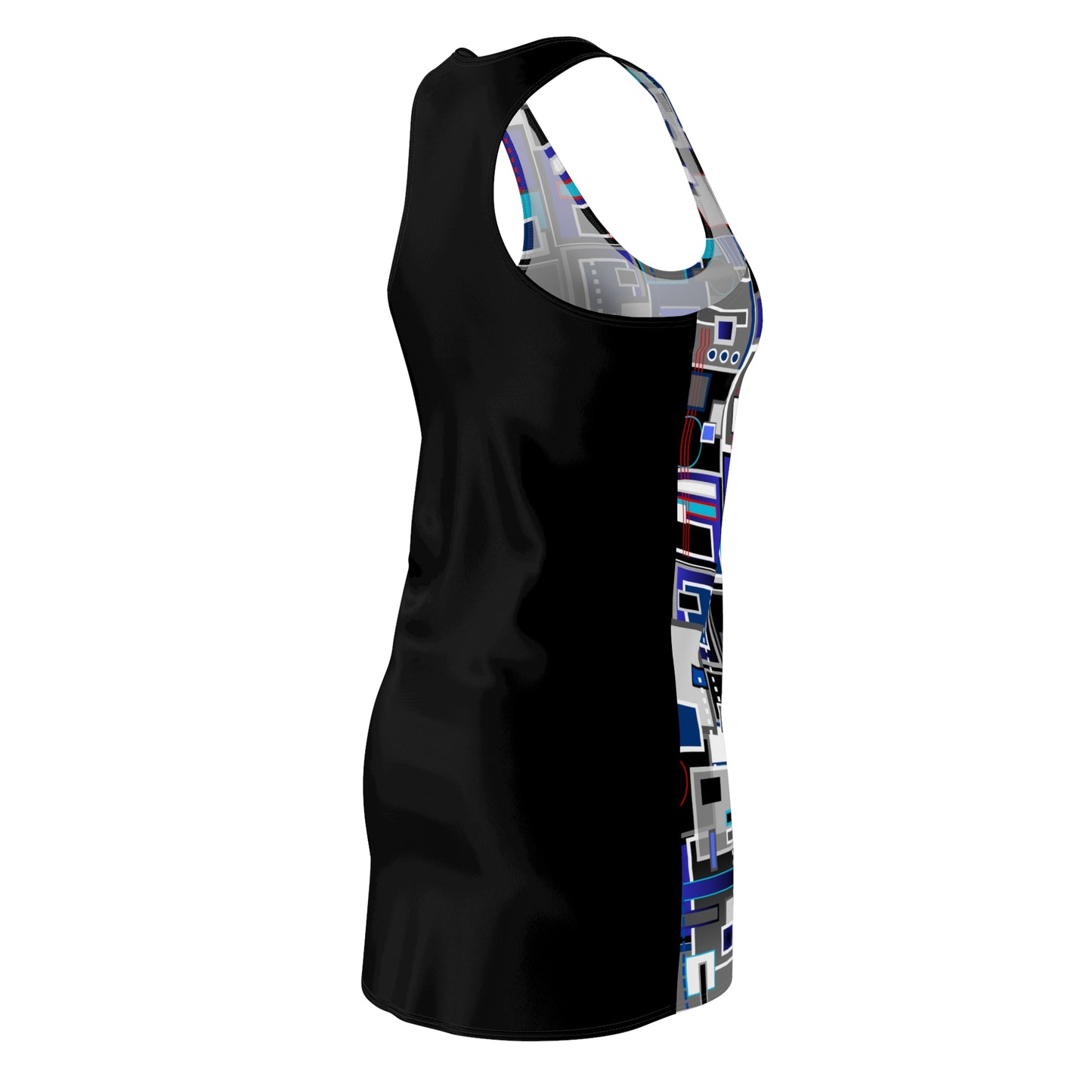 Women's Cut & Sew Racerback Dress - No. 235 - 'Squared 2'