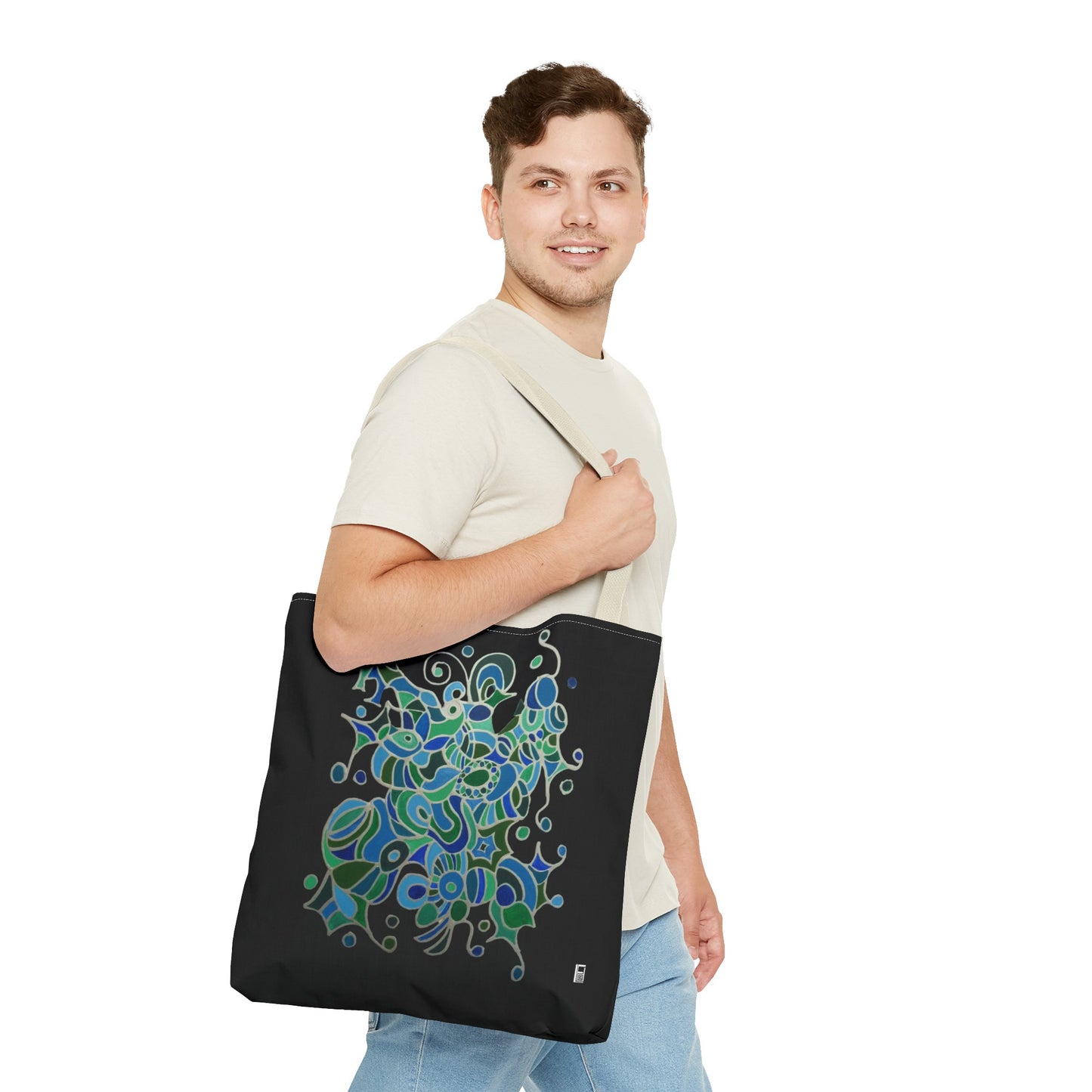 Tote Bag - No.146 - A 'Bird of Paradise' on Black