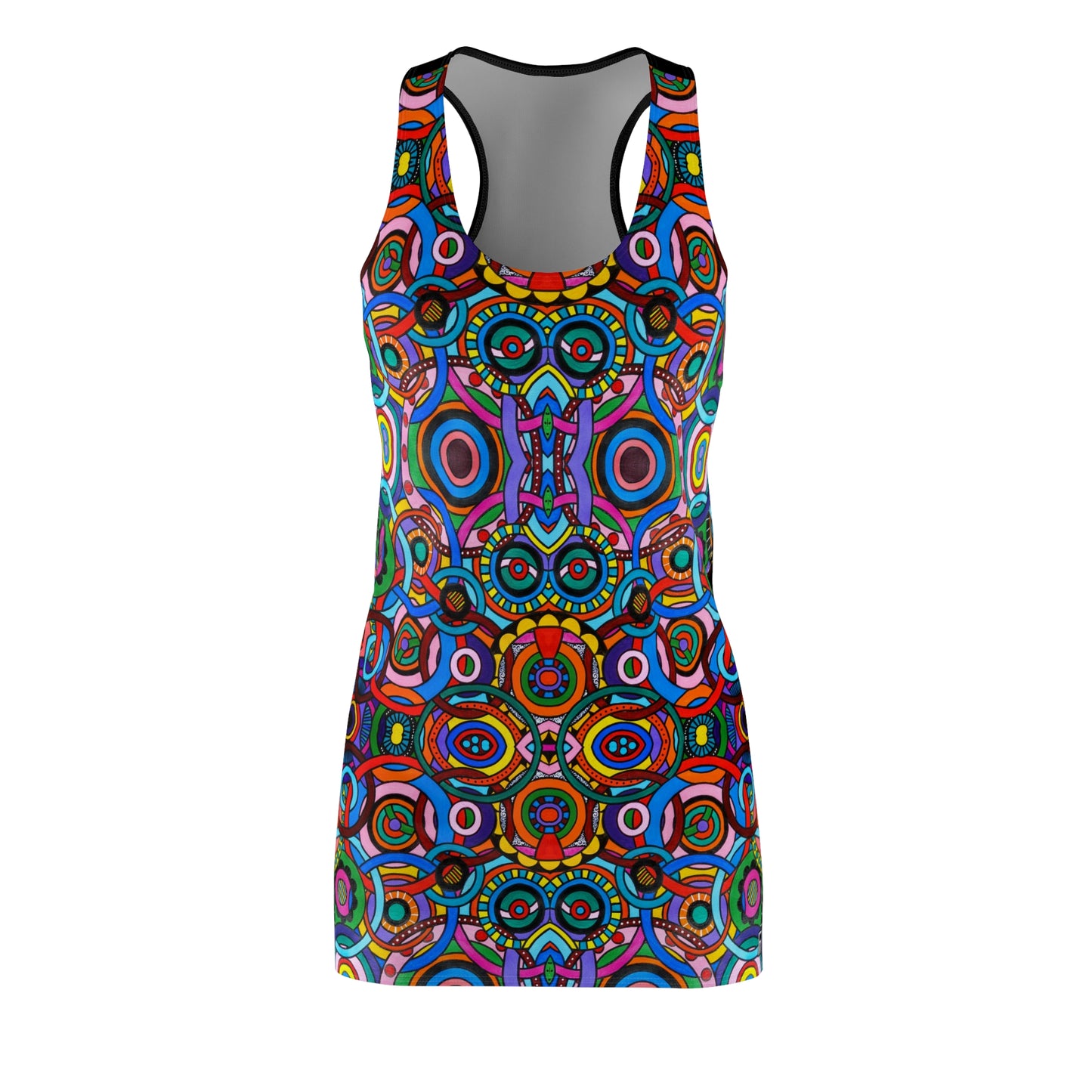 Women's Cut & Sew Racerback Dress - No. 221 - 'Interlinked'