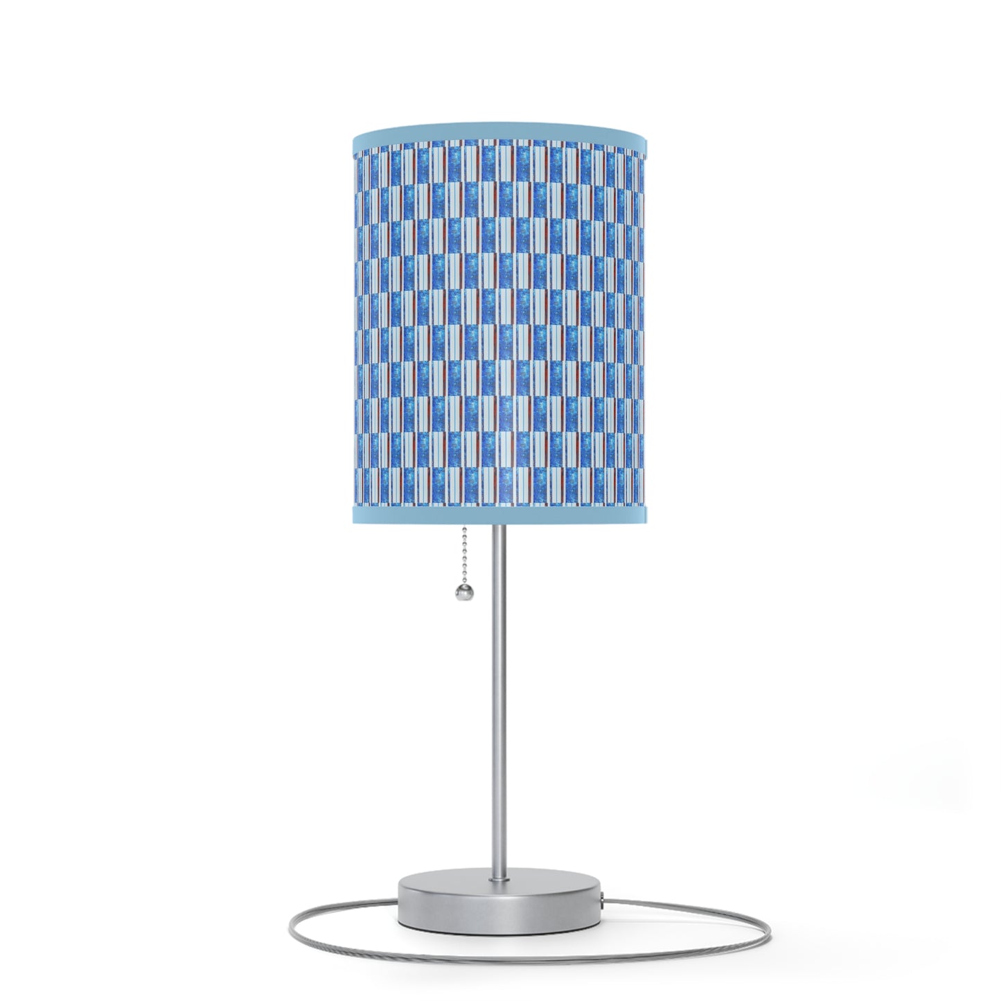 Lamp on a Stand, US|CA plug - No. 140 - 'Thin Blue Line' Pattern