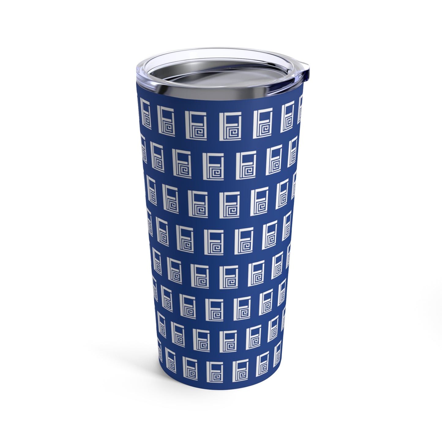 Tumbler 20oz - No. 000BE - White Logo on Blue - By Irish Artist Fiona de Lacy