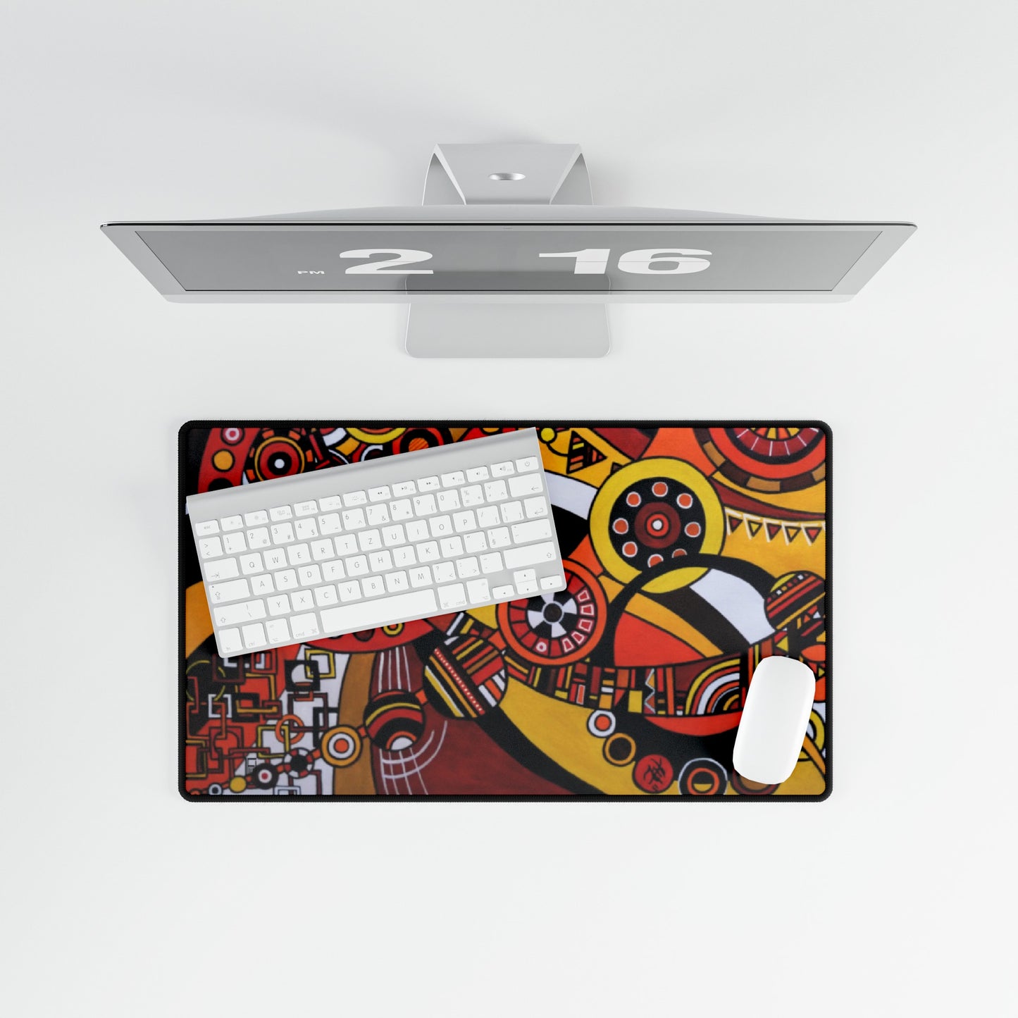 Large, Medium & Small Desk / Mouse Mat - No. 222 - 'Clockworks' - by Irish Artist Fiona de Lacy