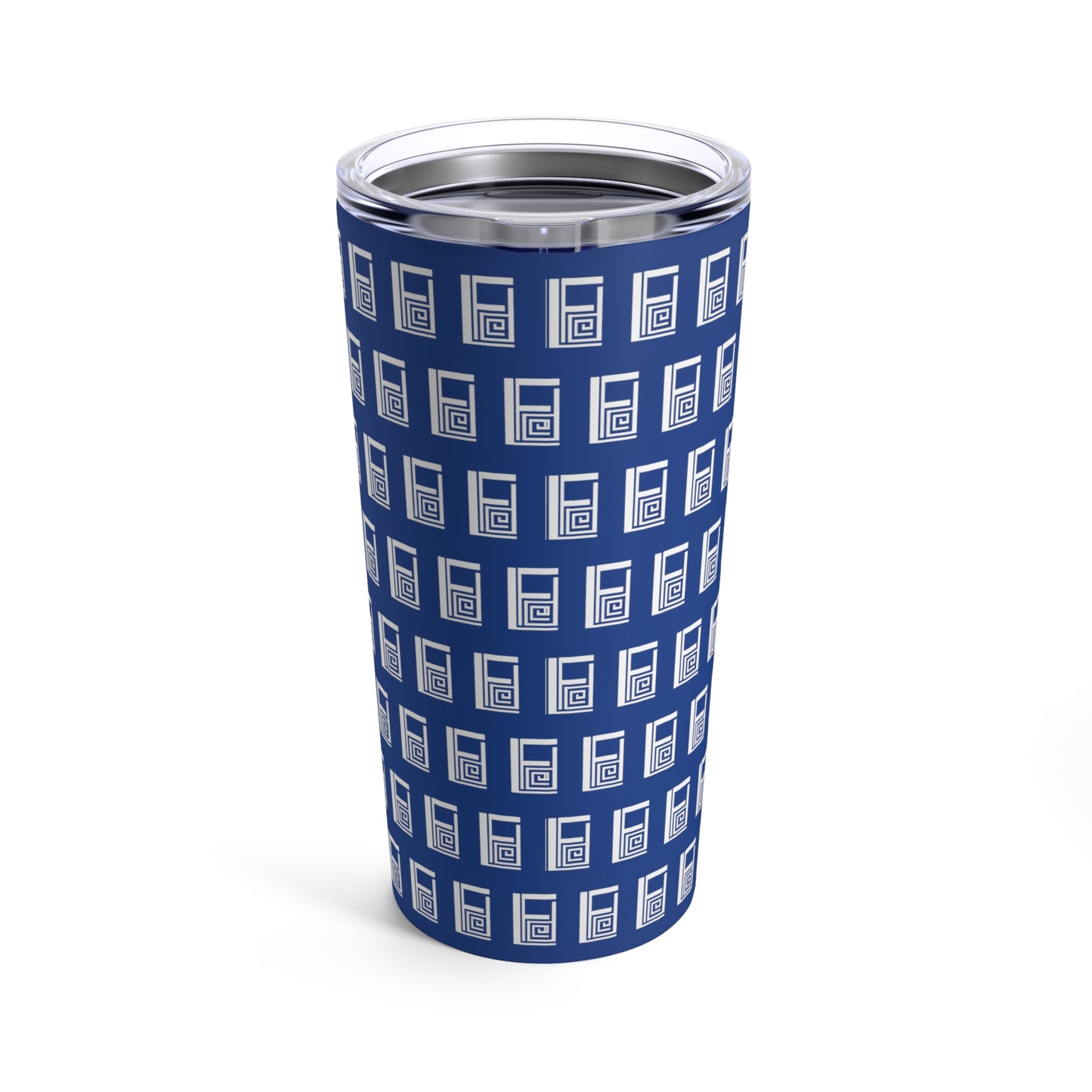 Tumbler 20oz - No. 000BE - White Logo on Blue - By Irish Artist Fiona de Lacy