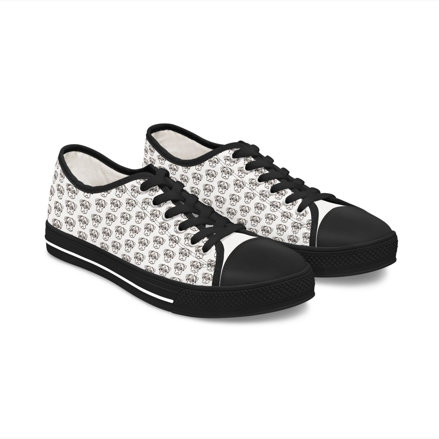 Women's Low Top Sneakers - No. PUG WE