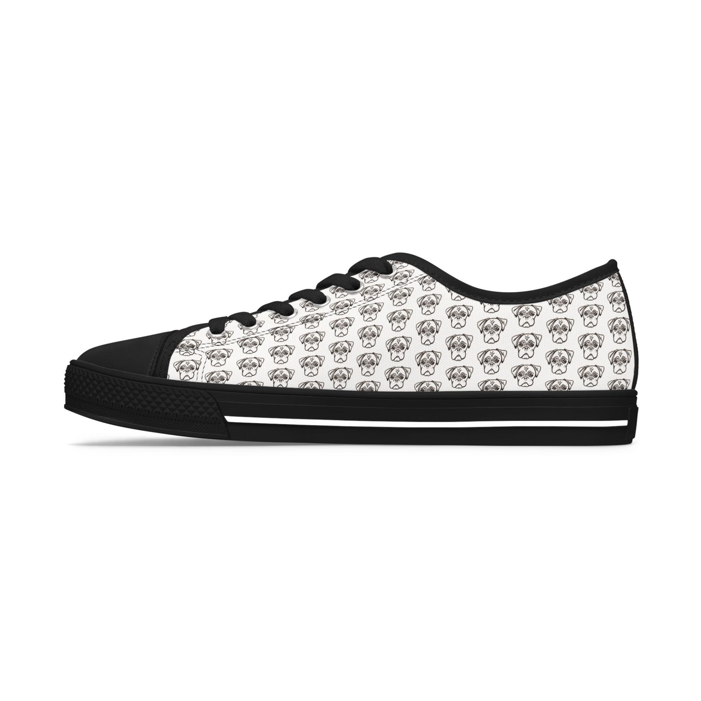 Women's Low Top Sneakers - No. PUG WE