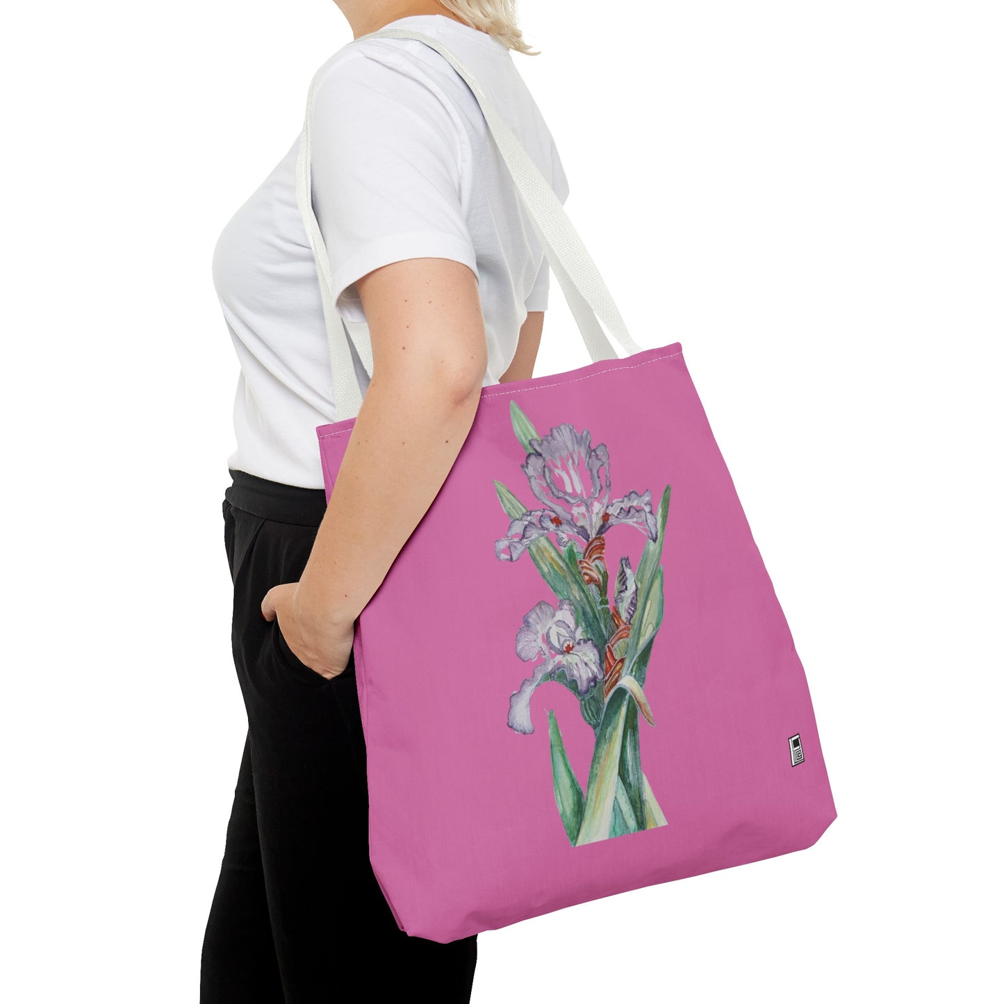 Tote Bag - No. 272 - Purple Orchid on Pink