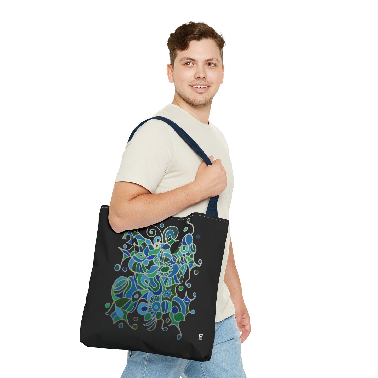 Tote Bag - No.146 - A 'Bird of Paradise' on Black
