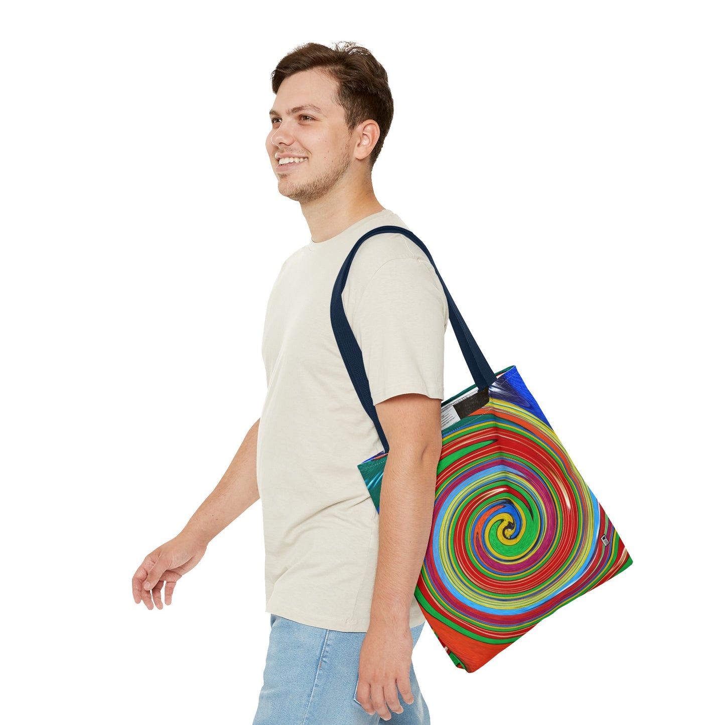 Tote Bag - No.303 - 'Swirl Blue & Orange'