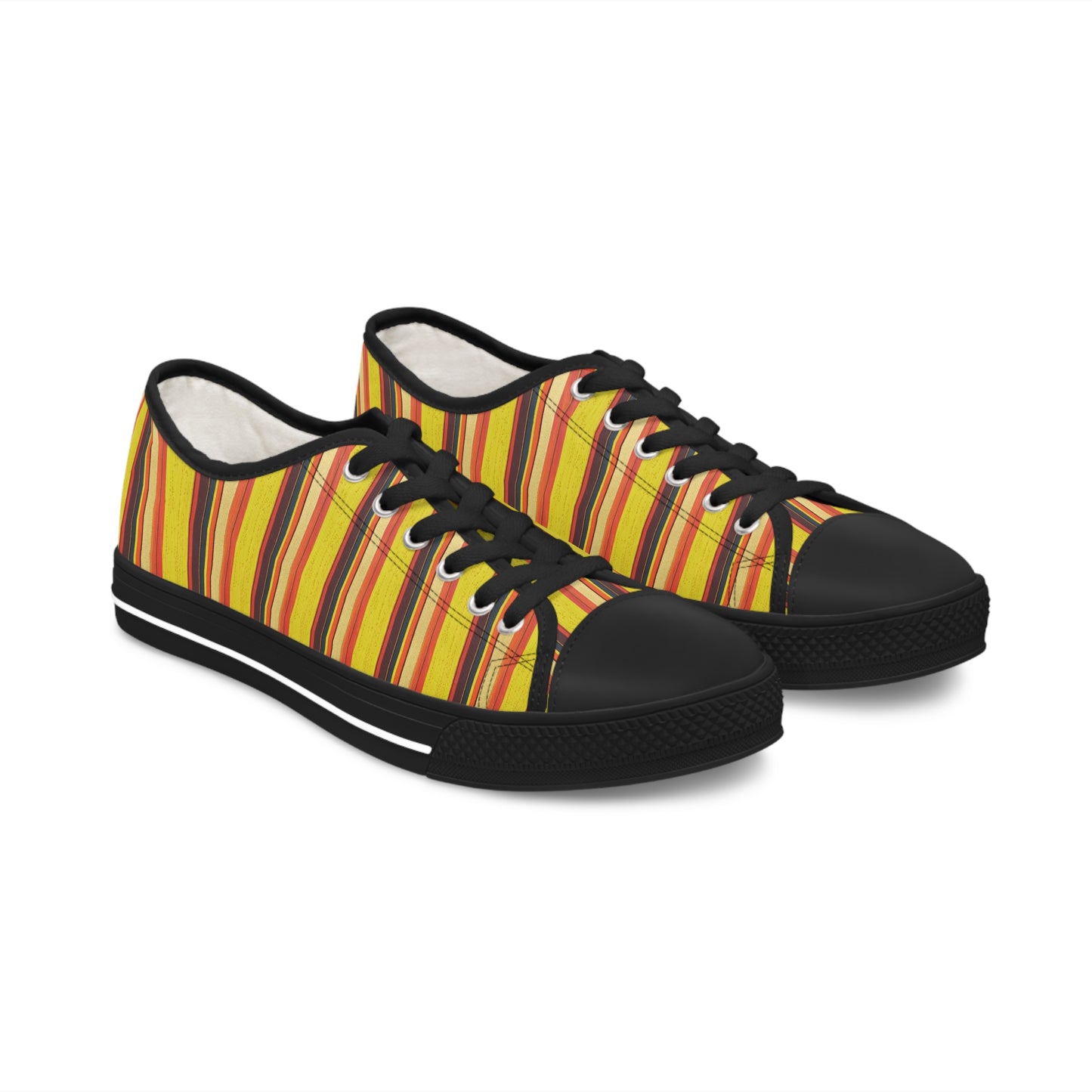 Women's Low Top Sneakers, No. 130 - Sunrise - By Irish Artist Fiona de Lacy