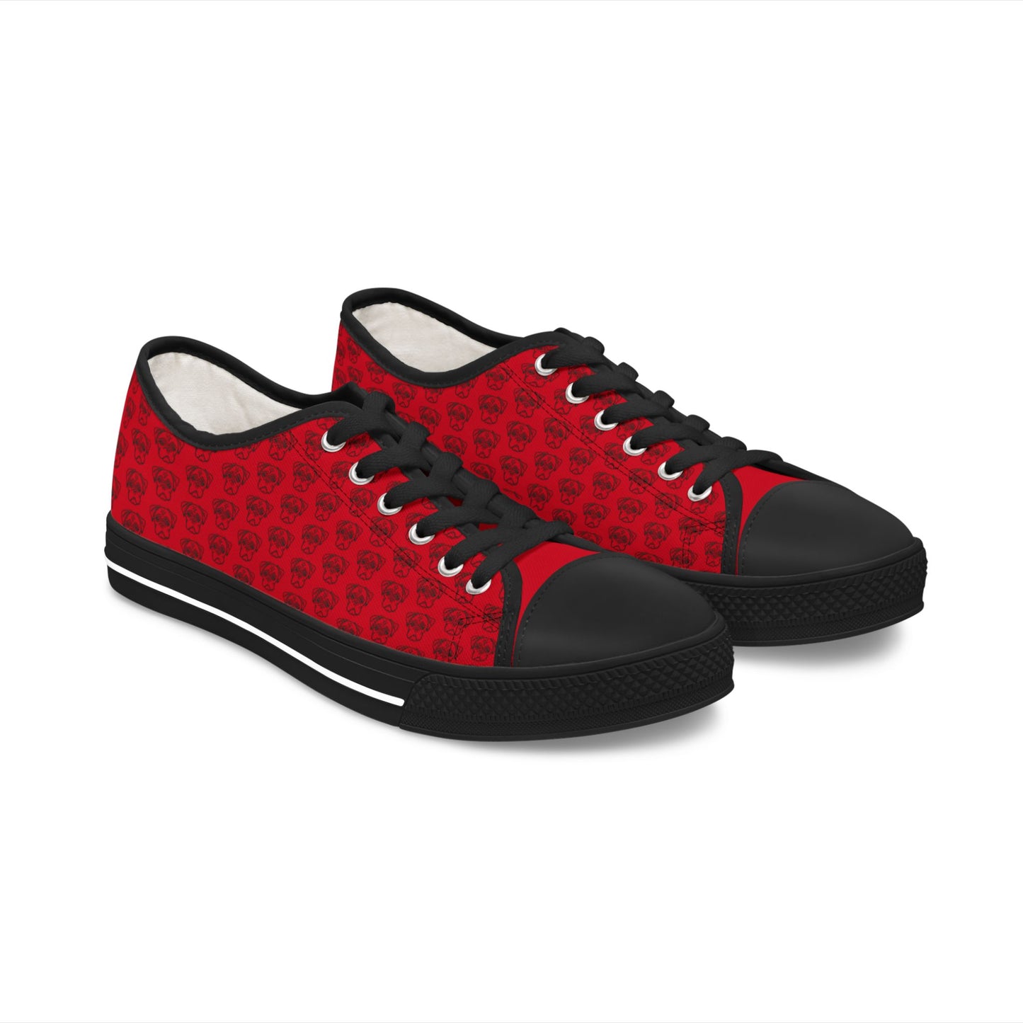 Women's Low Top Sneakers - No. PUG RD