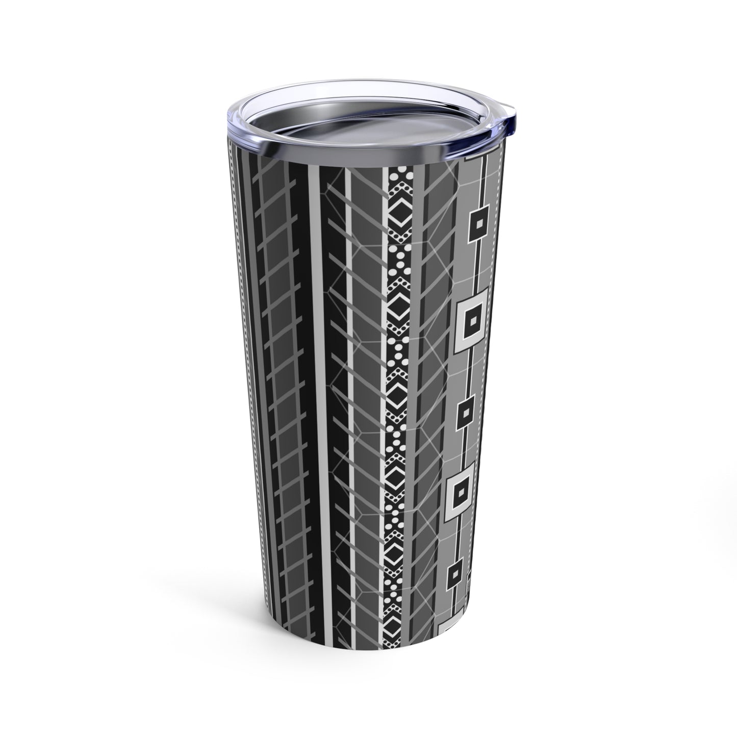 Tumbler 20oz - No. 298 Black, Grey, White - By Irish Artist Fiona de Lacy