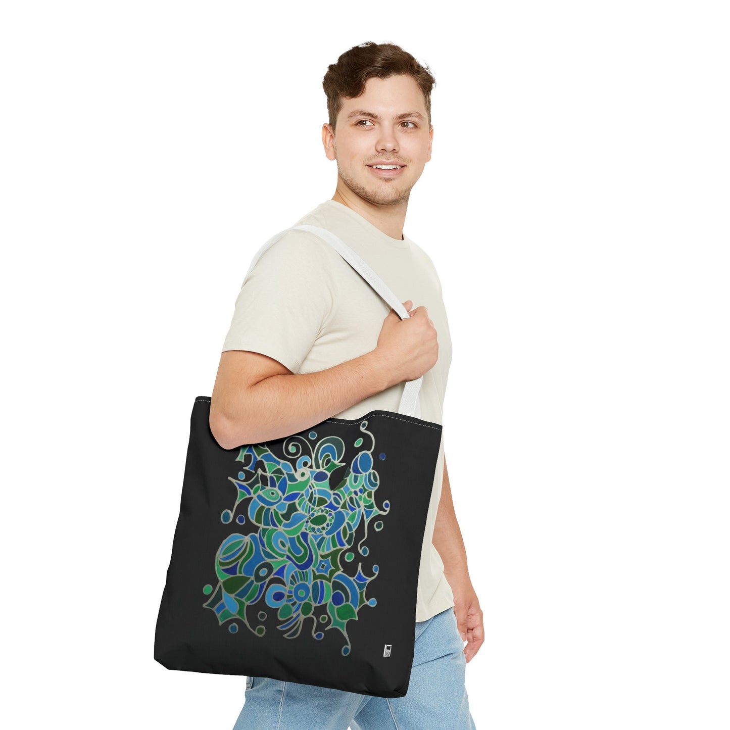 Tote Bag - No.146 - A 'Bird of Paradise' on Black
