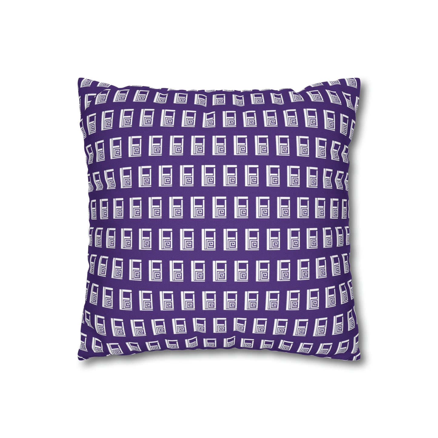 Cushion Pillow Case - No. 000PE - White Logo on Purple
