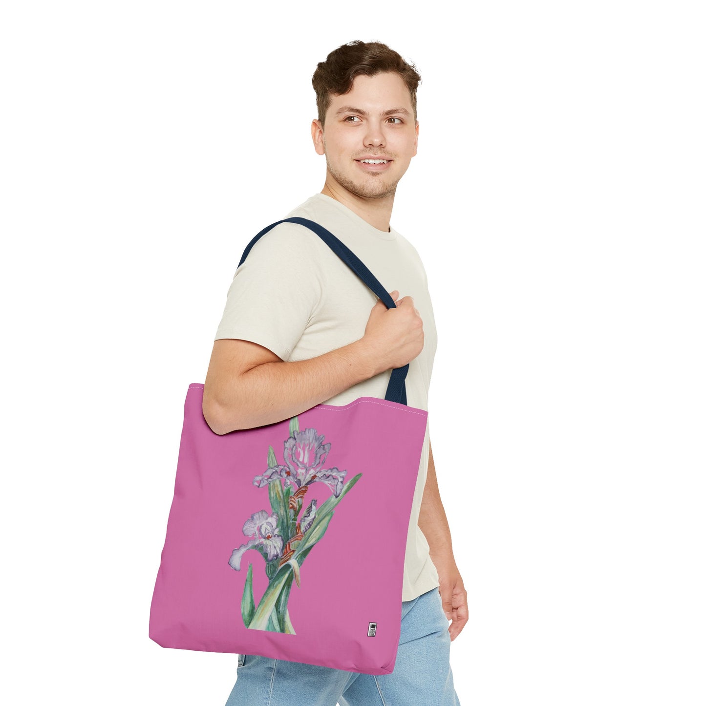 Tote Bag - No. 272 - Purple Orchid on Pink