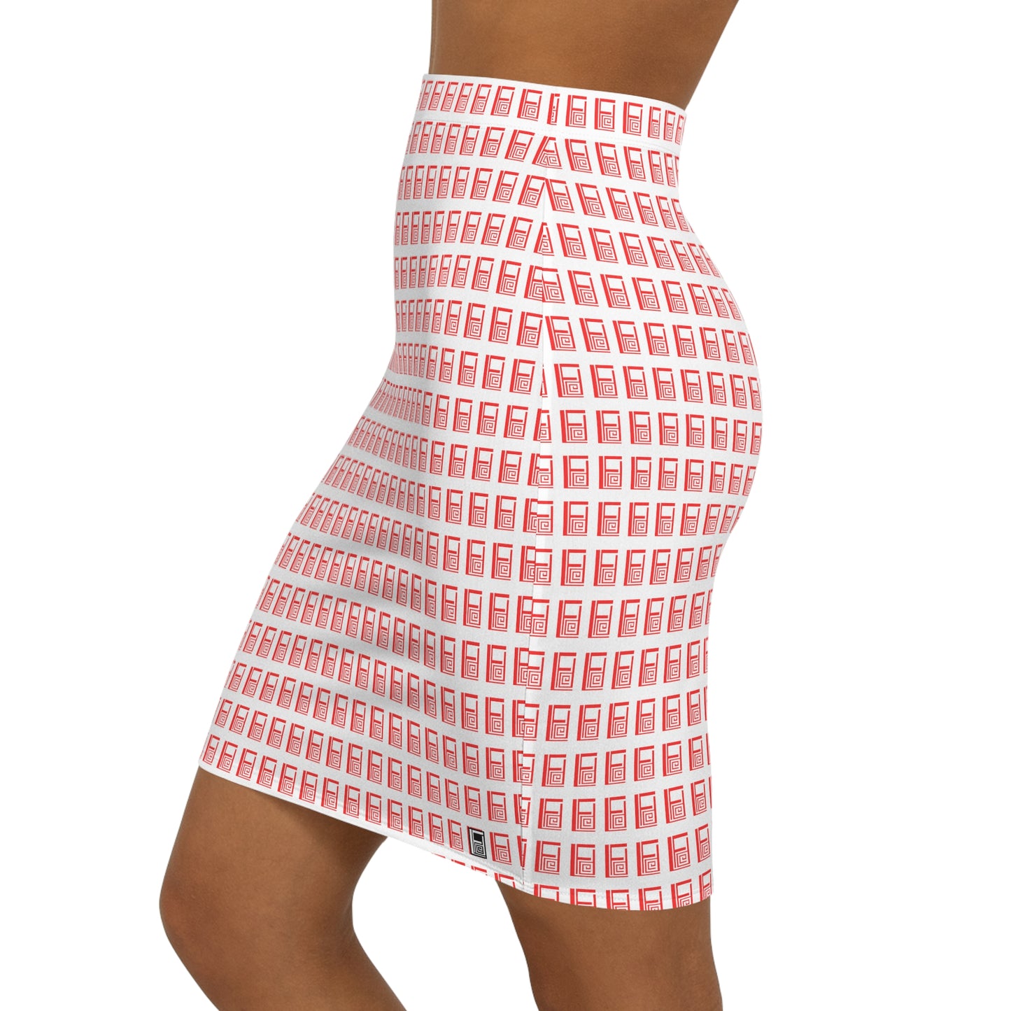 Women's Mini Skirt - No. 000RD - ' Red Logo on White'