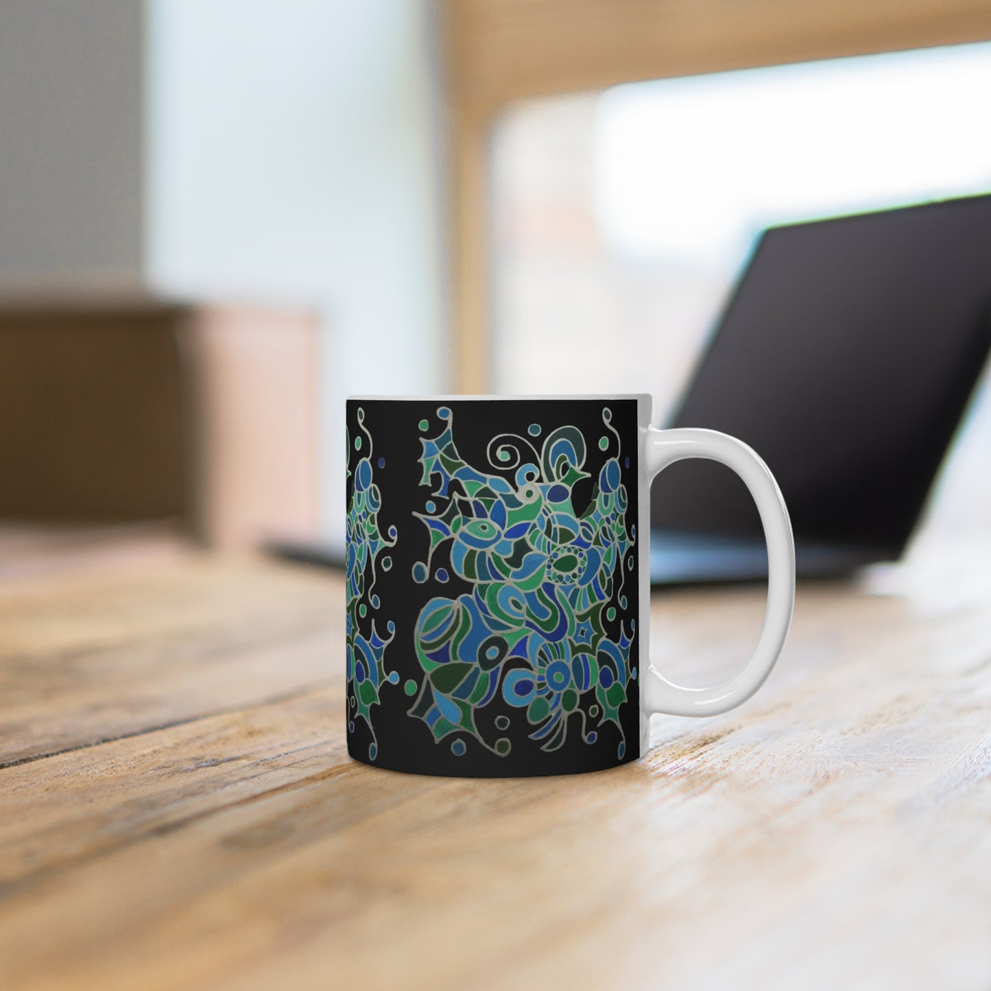 Ceramic Mug - 146 BK - Bird of Paradise