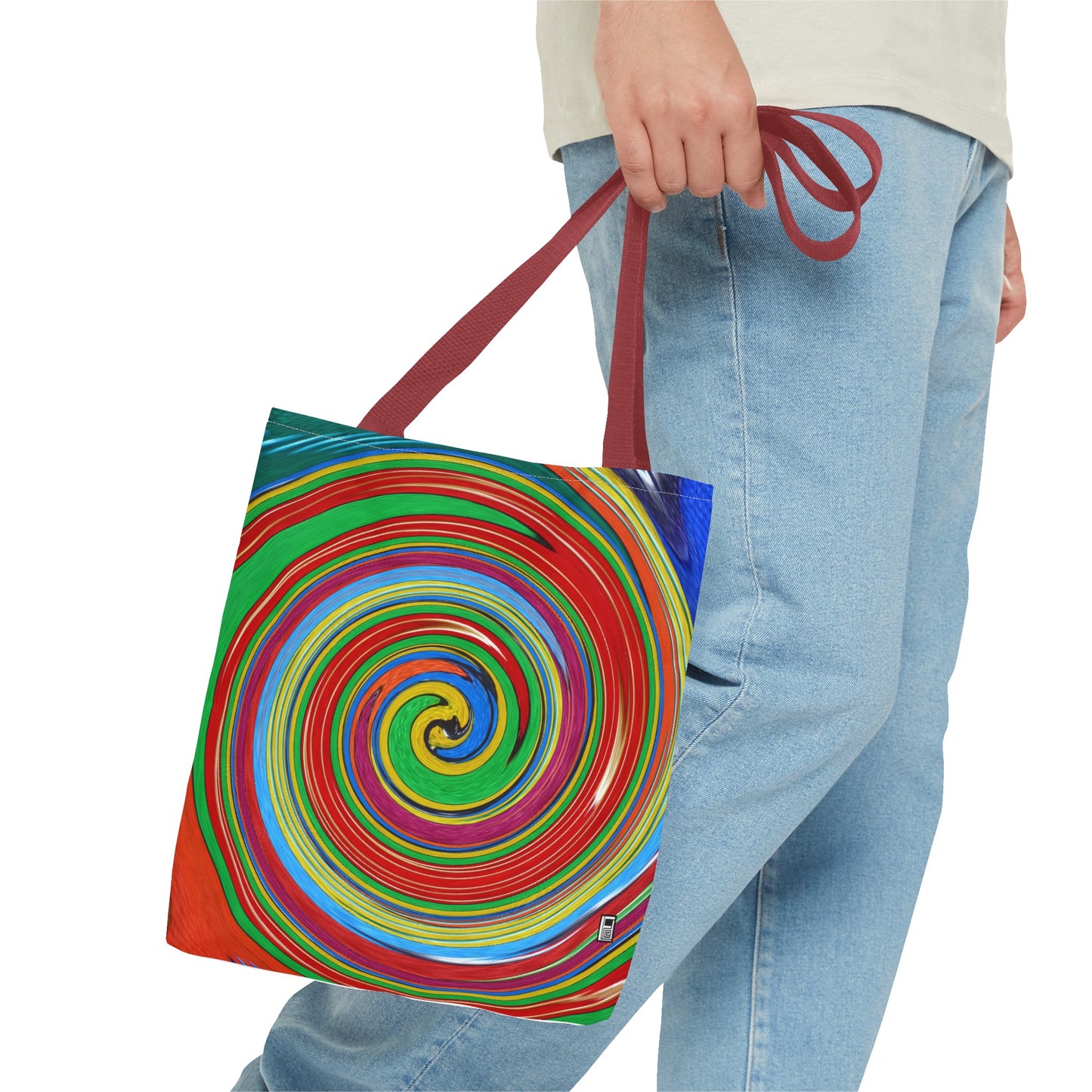 Tote Bag - No.303 - 'Swirl Blue & Orange'