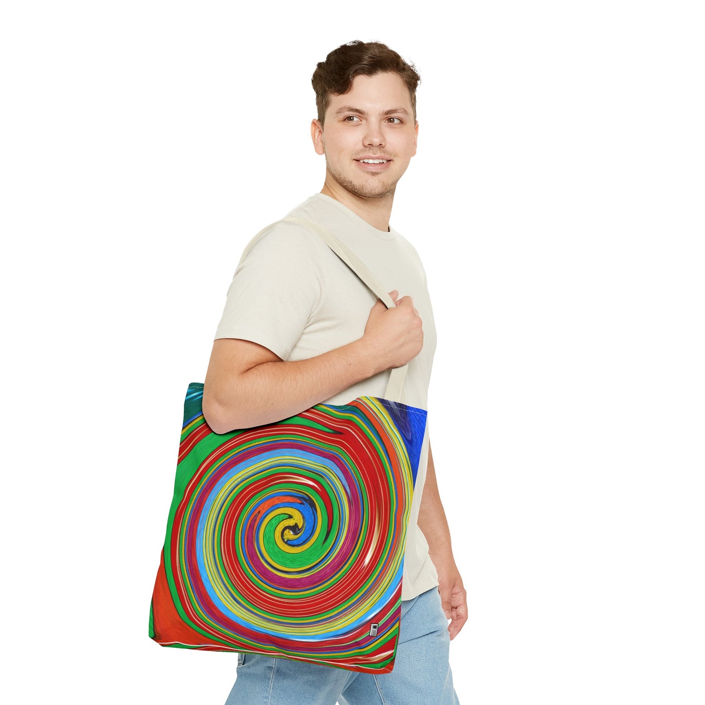 Tote Bag - No.303 - 'Swirl Blue & Orange'