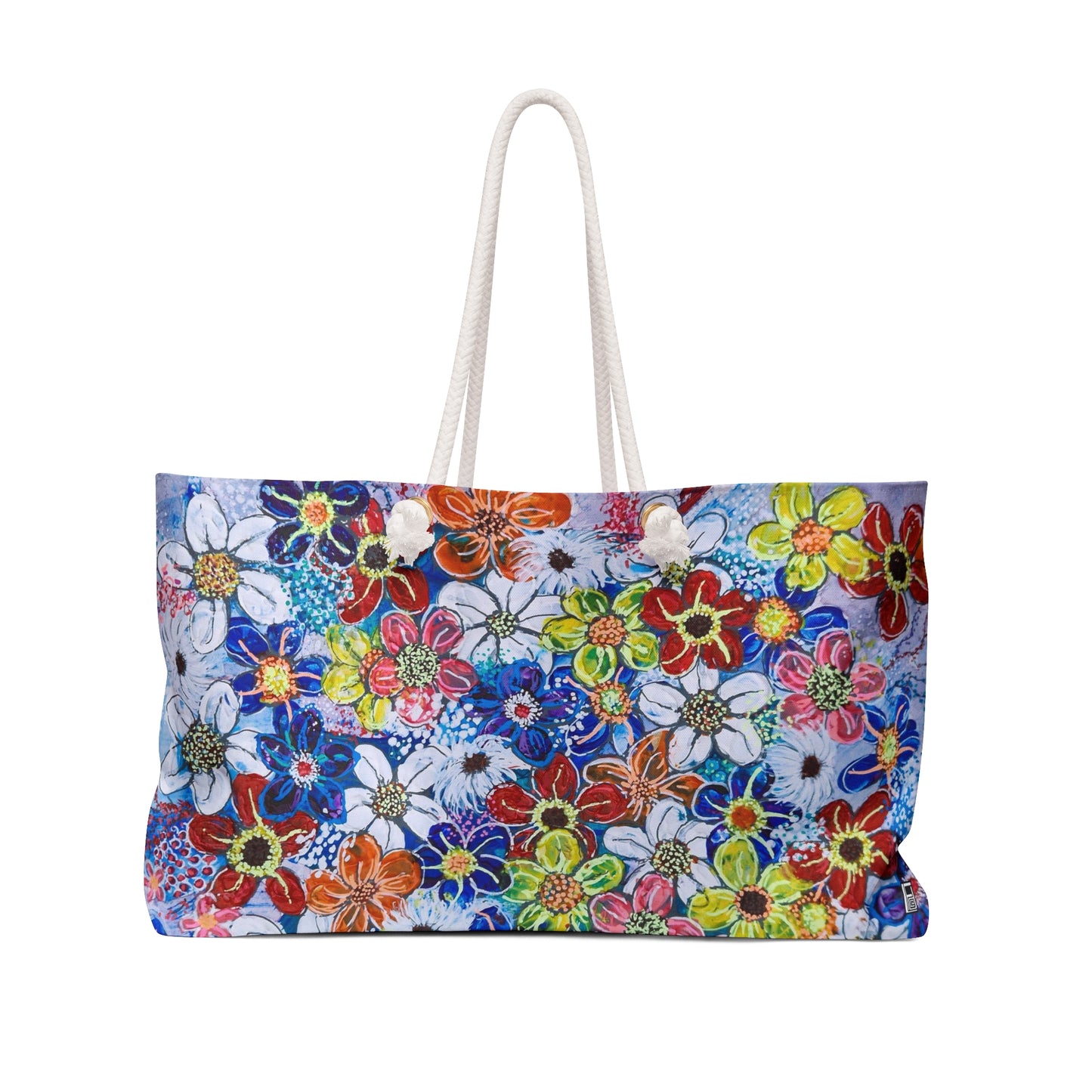 Weekender / Beach / Overnight Bag - No. 240 - 'Flowers on Purple'