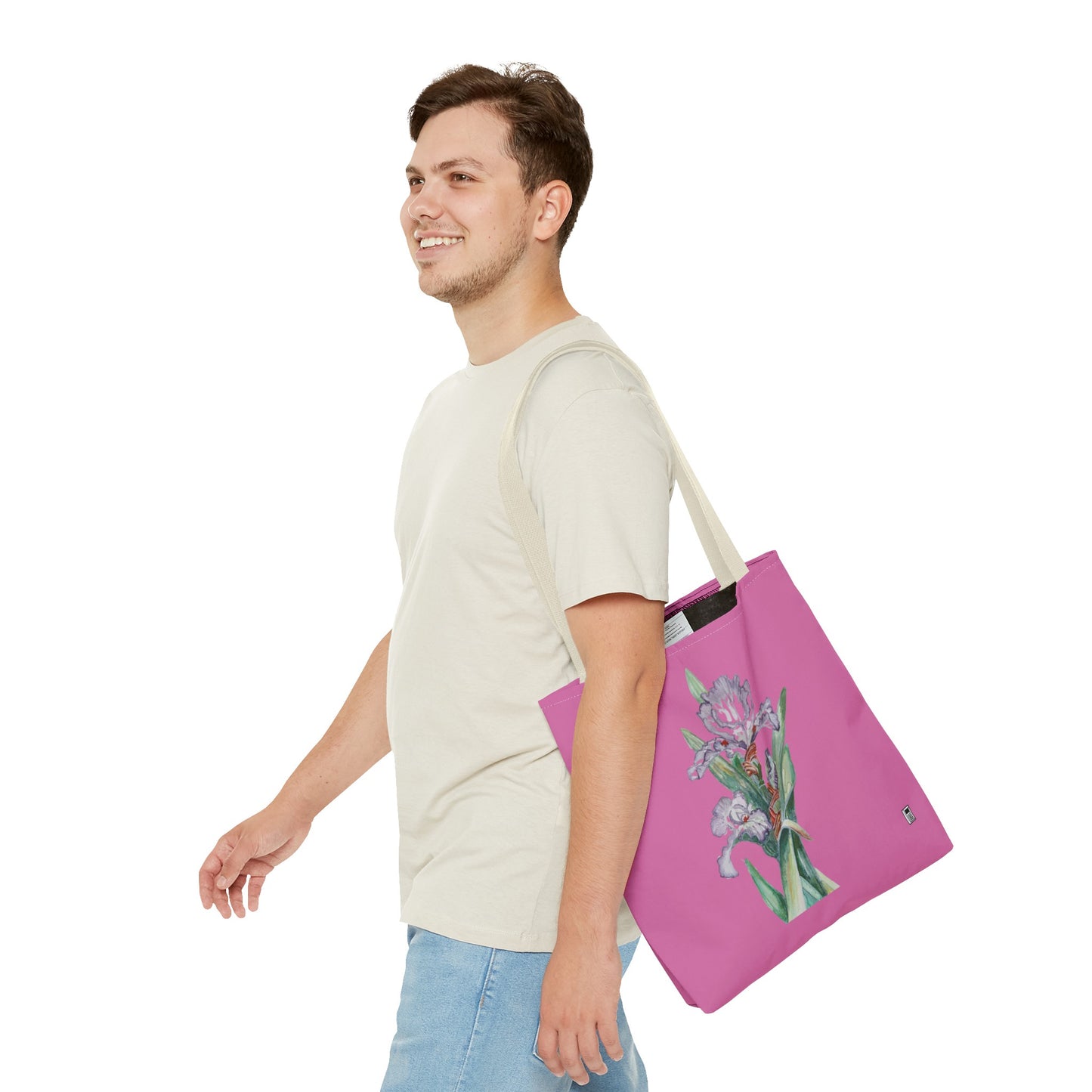 Tote Bag - No. 272 - Purple Orchid on Pink