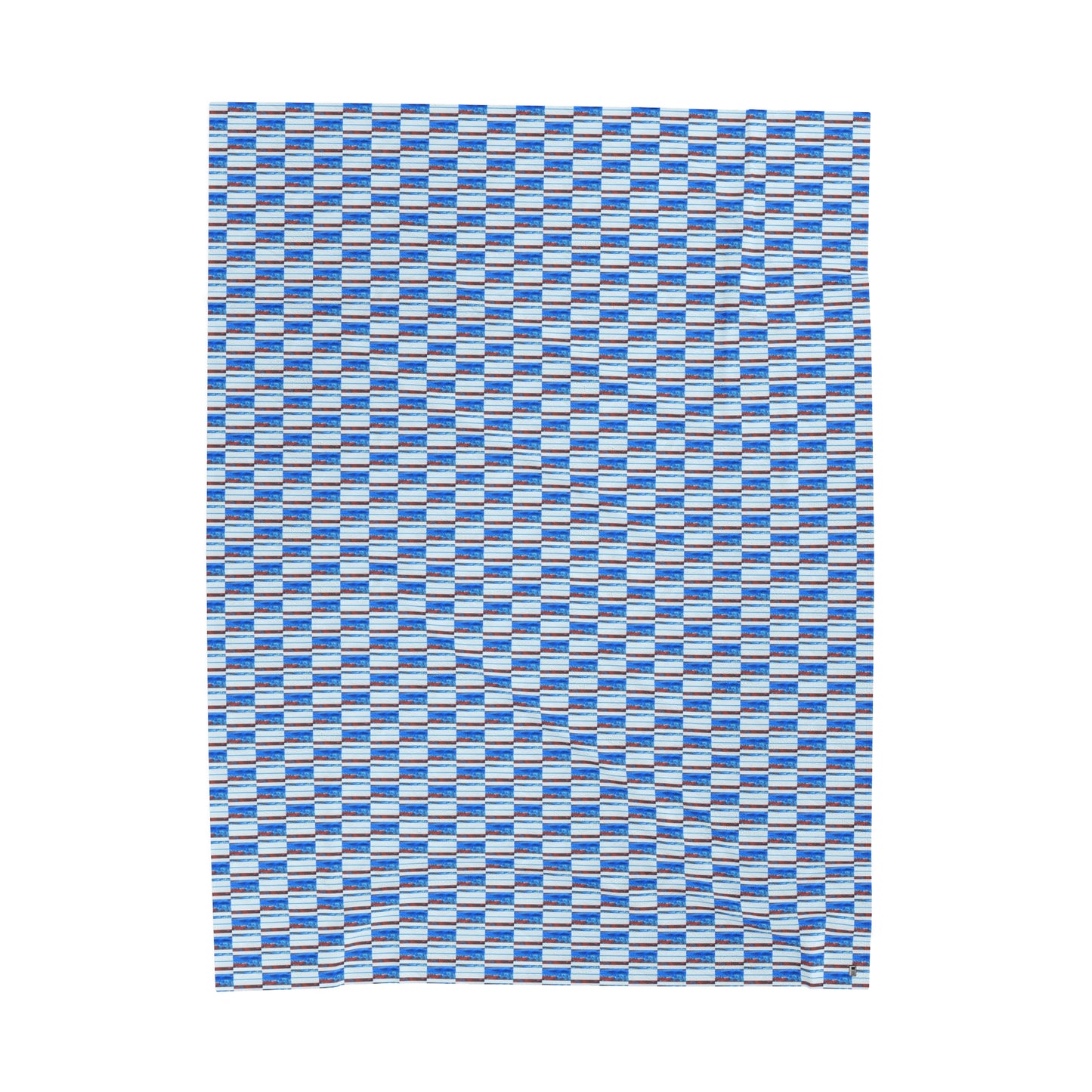Velveteen Plush Blanket - No. 140 - 'Thin Blue Line'