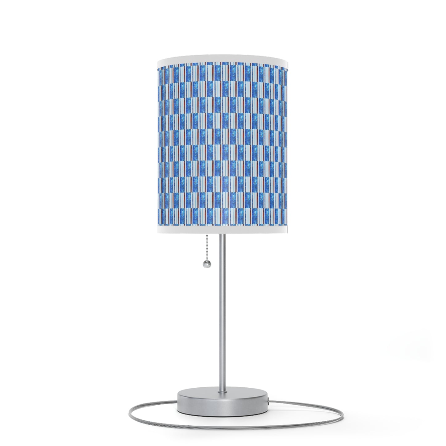 Lamp on a Stand, US|CA plug - No. 140 - 'Thin Blue Line' Pattern