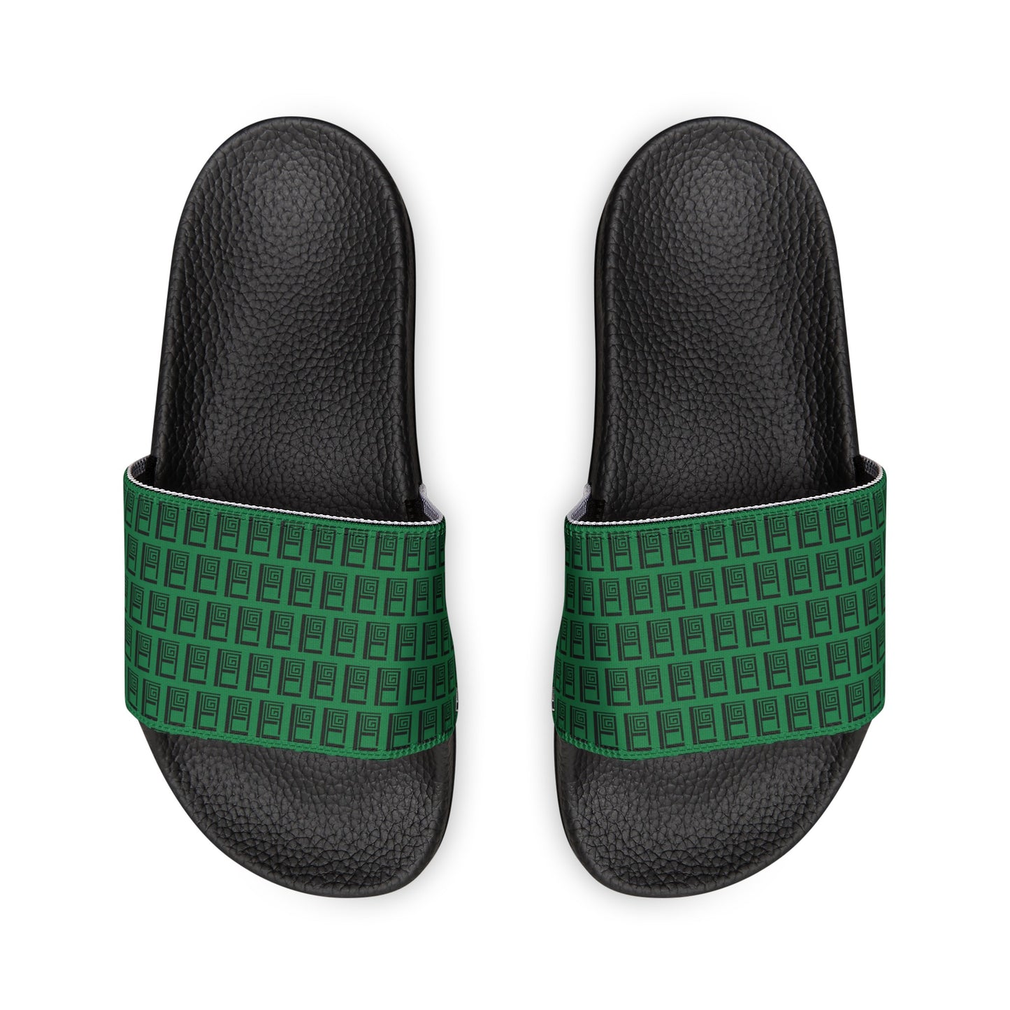 Children's Sliders - No. 000GN - Black Logo on Green