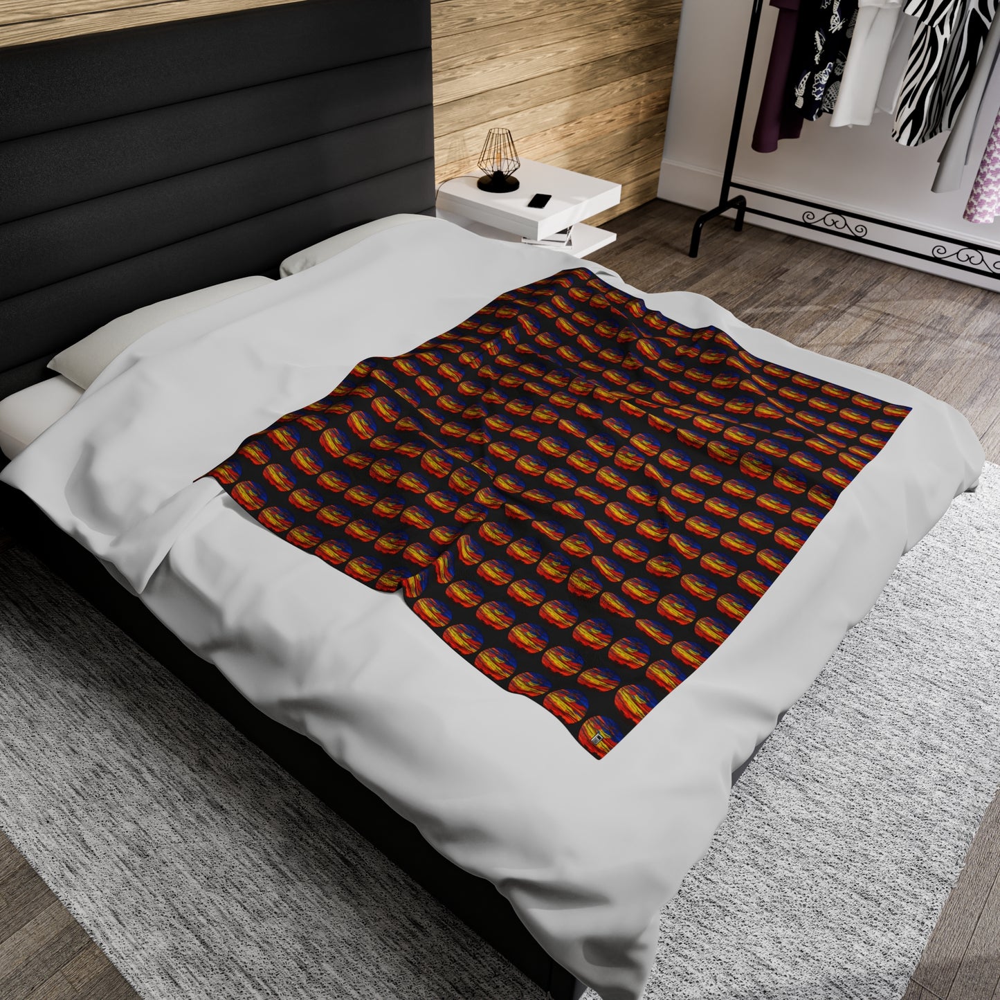 Velveteen Plush Blanket - No.149 - 'Through the lens' on Black