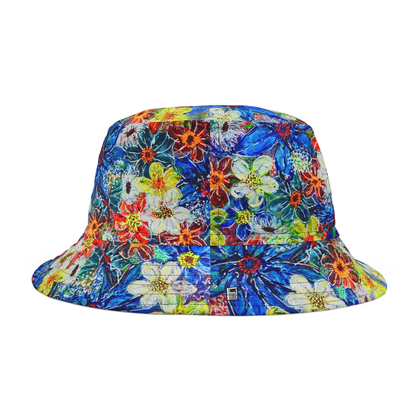 Bucket Hat - No. 242 - Large blue Flowers