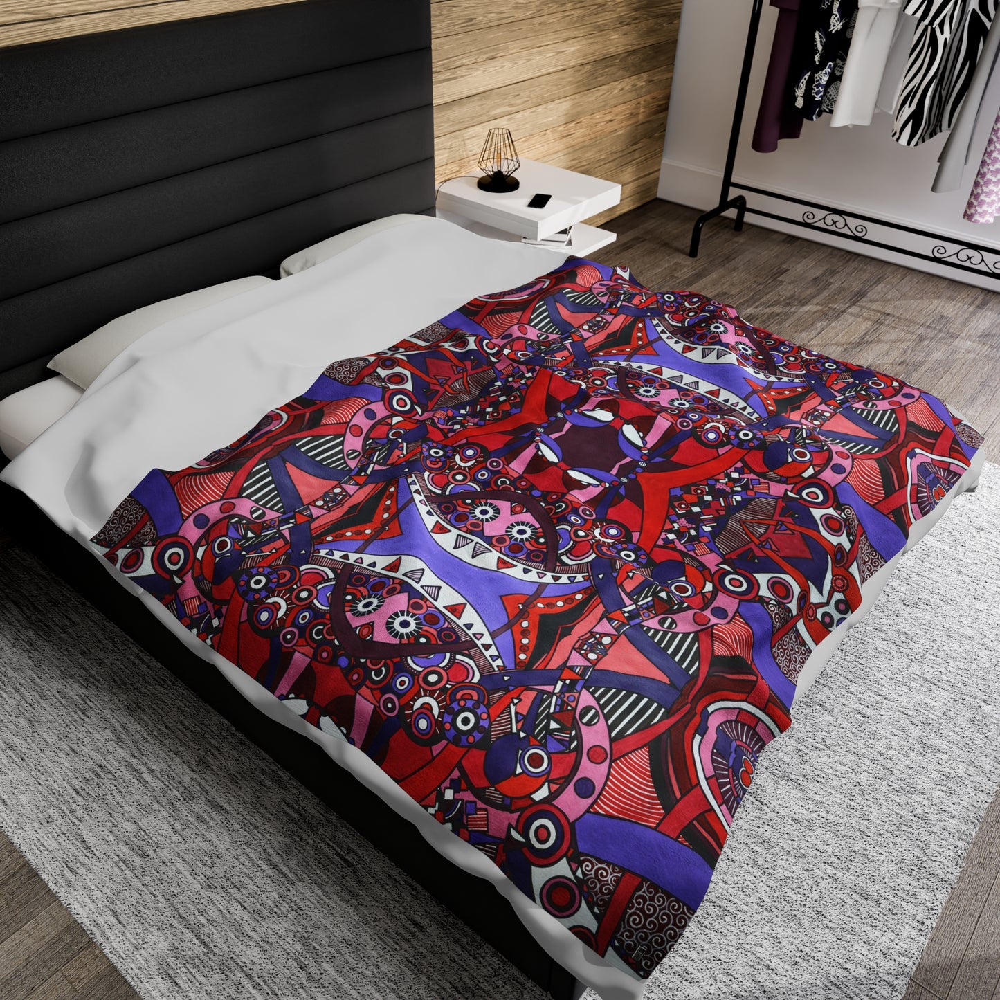 Velveteen Plush Blanket - No. 220 - 'Connections'