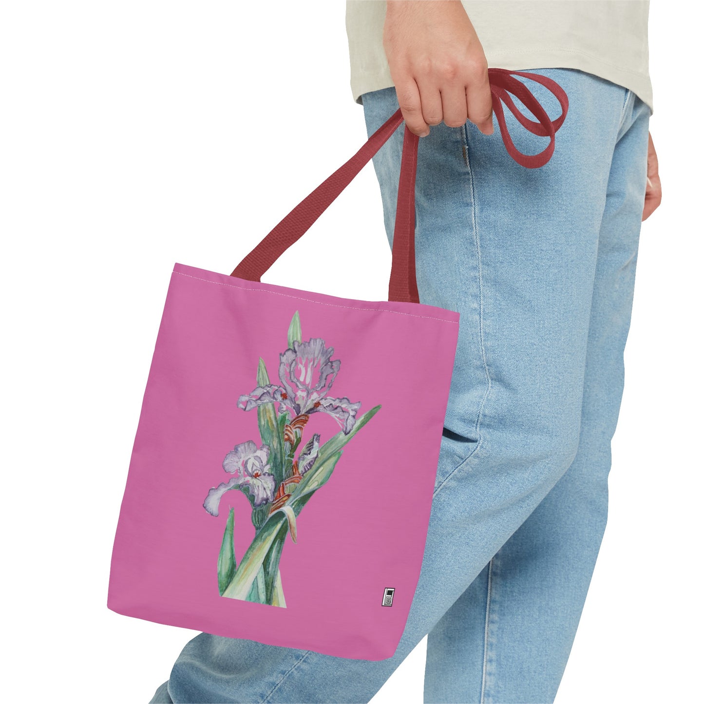 Tote Bag - No. 272 - Purple Orchid on Pink