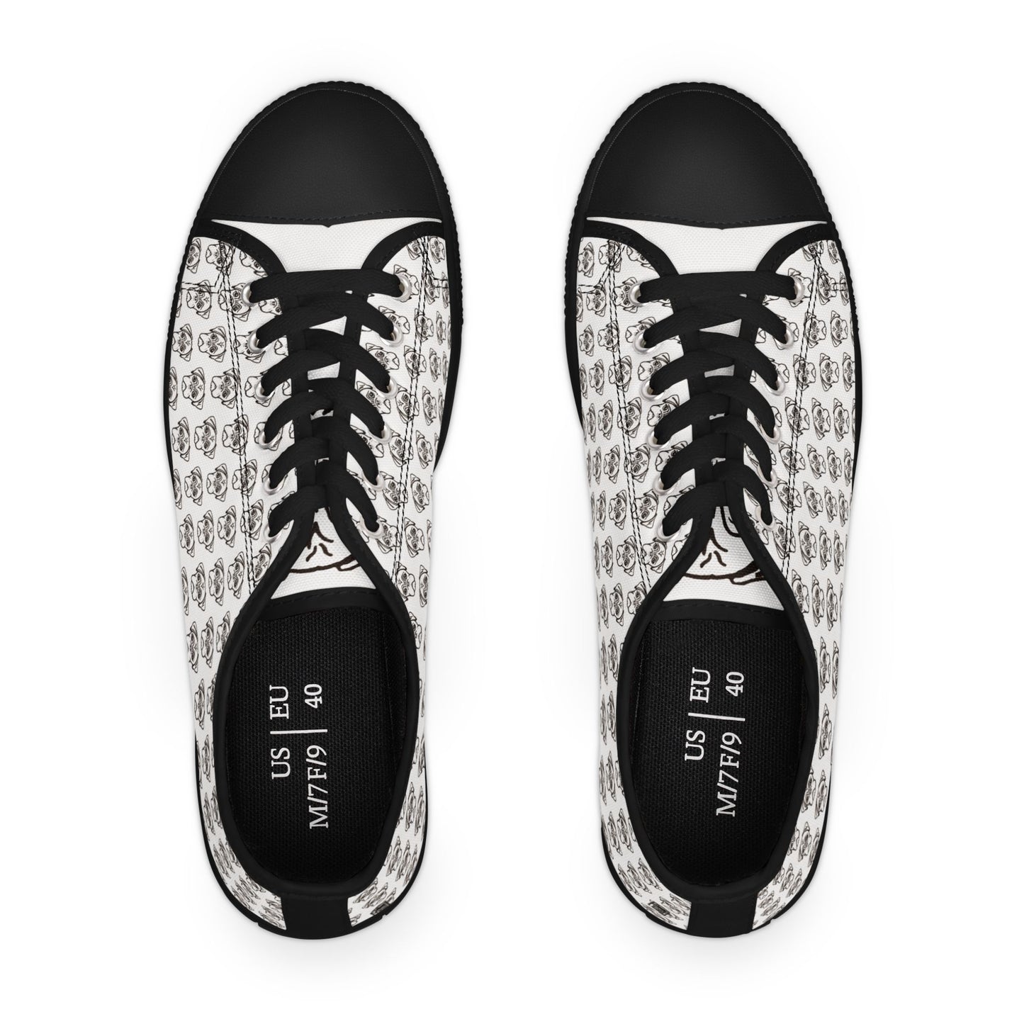 Women's Low Top Sneakers - No. PUG WE