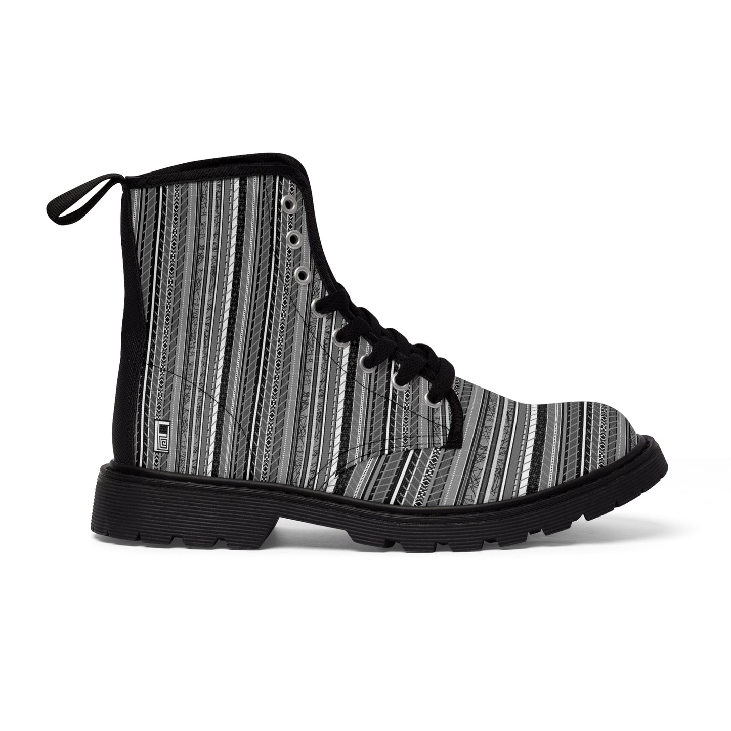 Women's Canvas Boots - No. 298 - Black & White